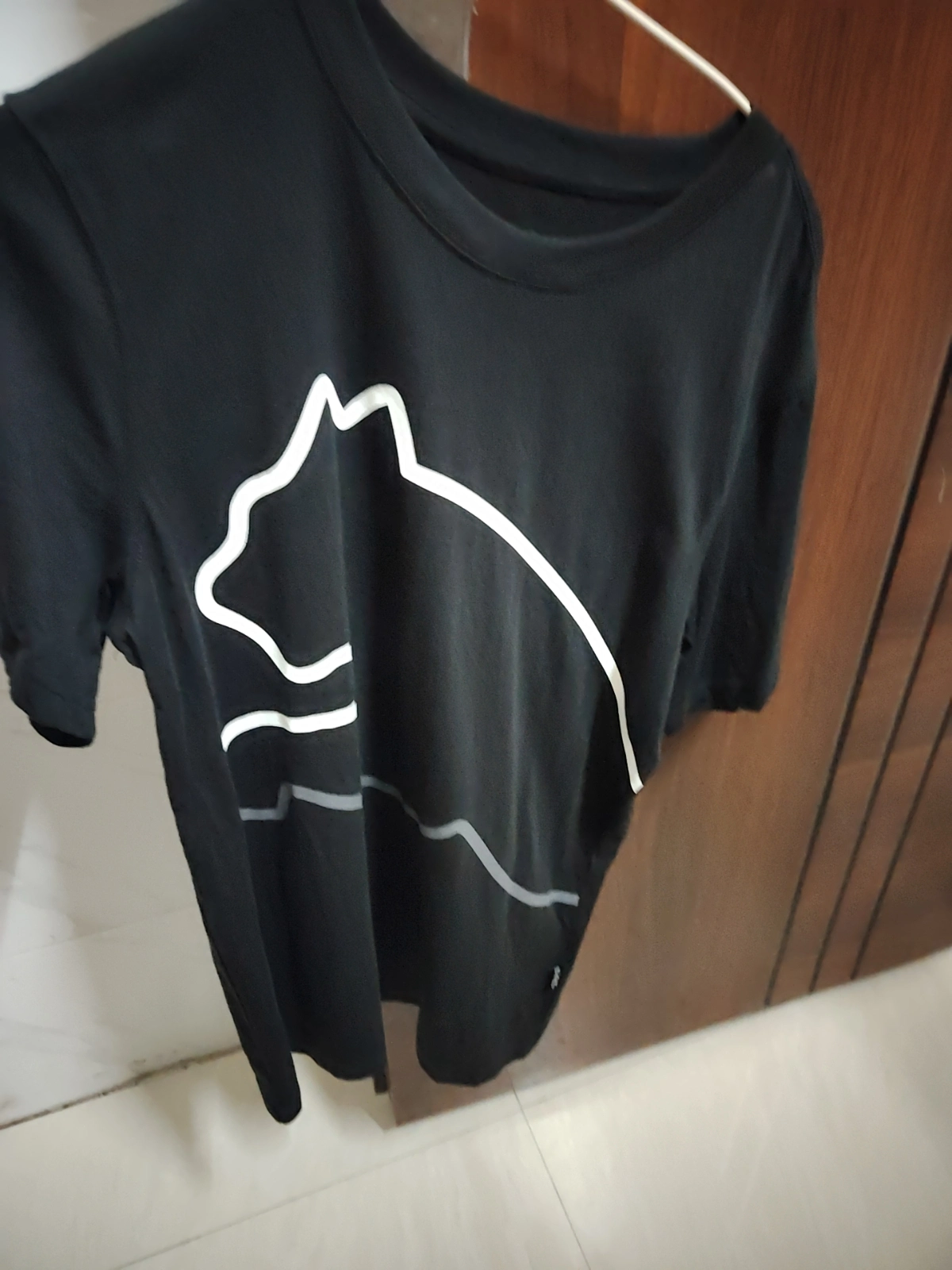 custom review-PUMA GRAPHICS Мужская черная футболка