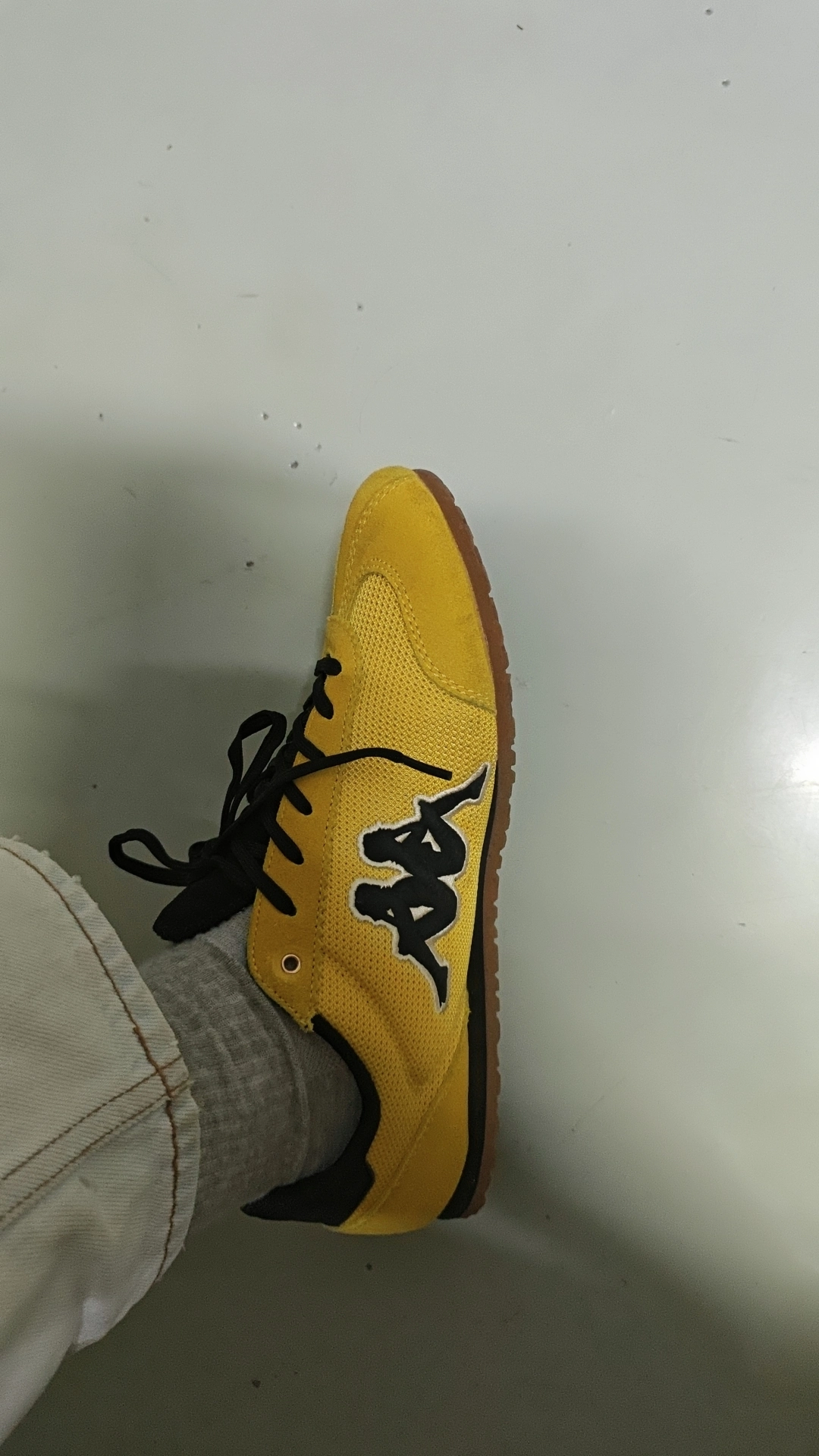 custom review-KAPPA O.Lite70 Спина до Спины Устойчивые к истиранию Низкие Кроссовки для скейтбординга Унисекс Желтый Черный