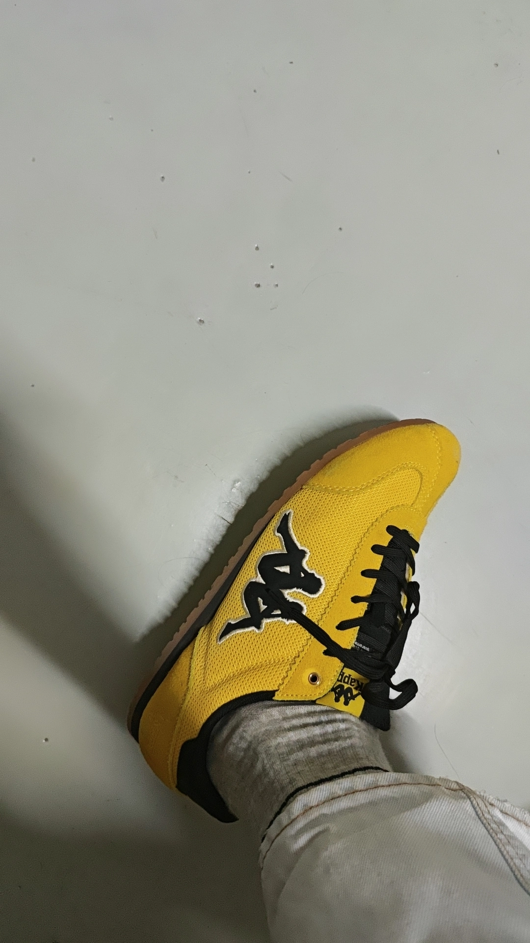 custom review-KAPPA O.Lite70 Спина до Спины Устойчивые к истиранию Низкие Кроссовки для скейтбординга Унисекс Желтый Черный