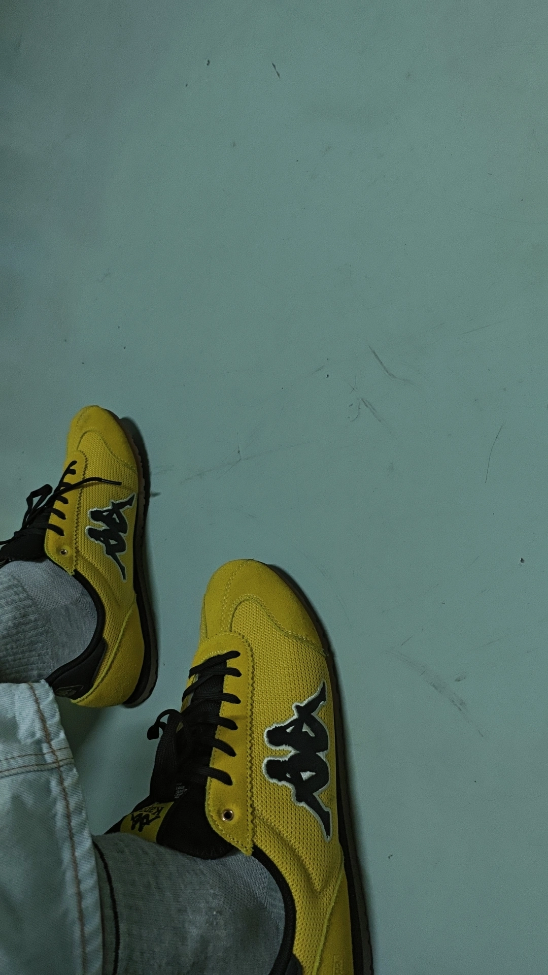 custom review-KAPPA O.Lite70 Спина до Спины Устойчивые к истиранию Низкие Кроссовки для скейтбординга Унисекс Желтый Черный