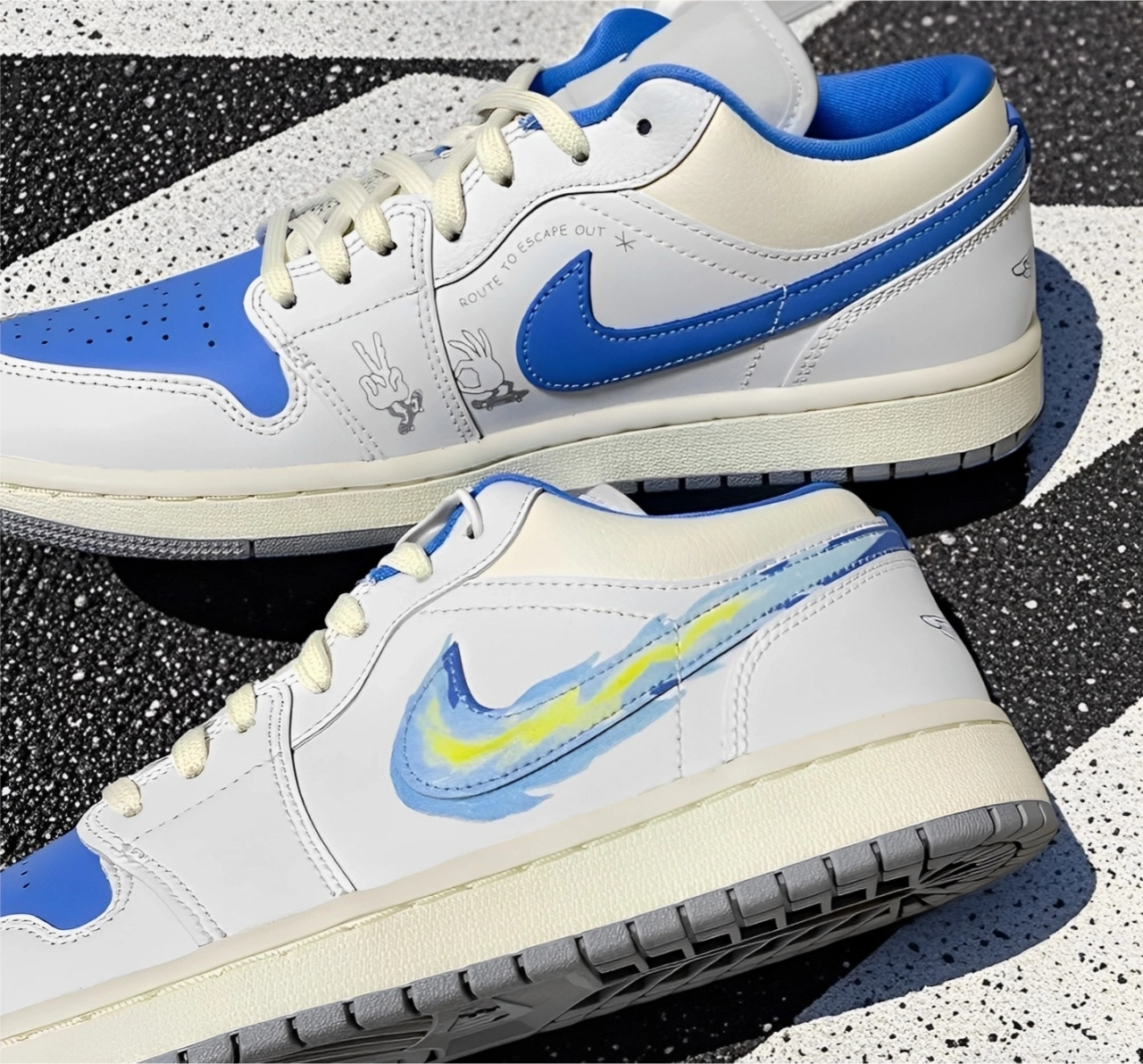 aj1火焰白蓝 超绝!