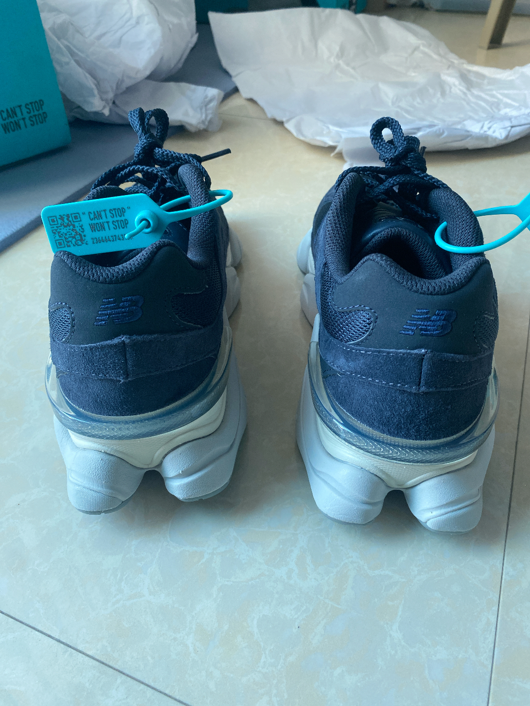 custom review-New Balance NB 9060 Амортизаторы Slip-resistant устойчивые к истиранию низкий топ повседневный унисекс синий