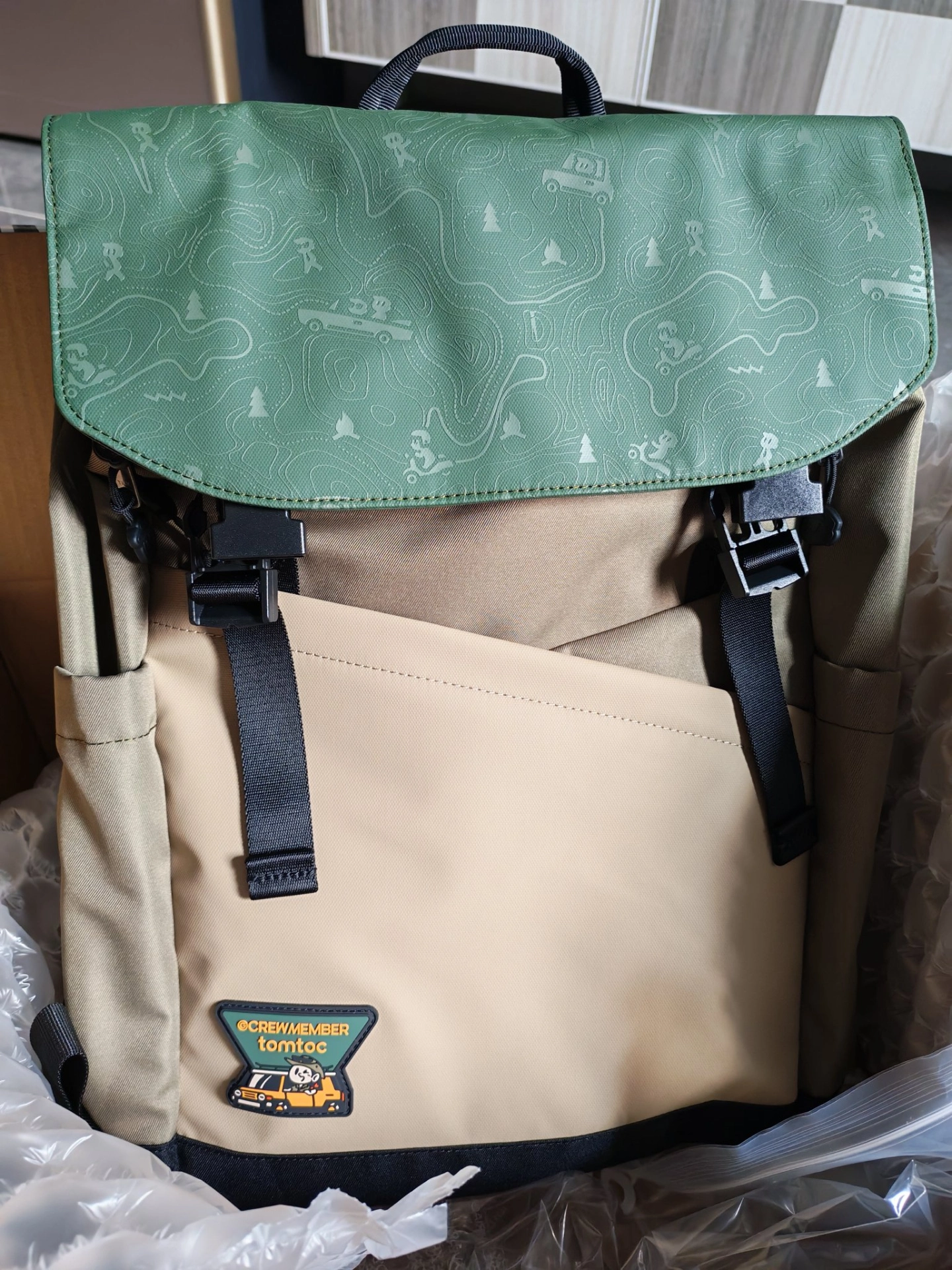 custom review-Tomtoc Полиэстер Рюкзак Ноутбук Сумка Стандартная (Standard) Унисекс Метеорит Чернила Черный Лунный Камень Серый