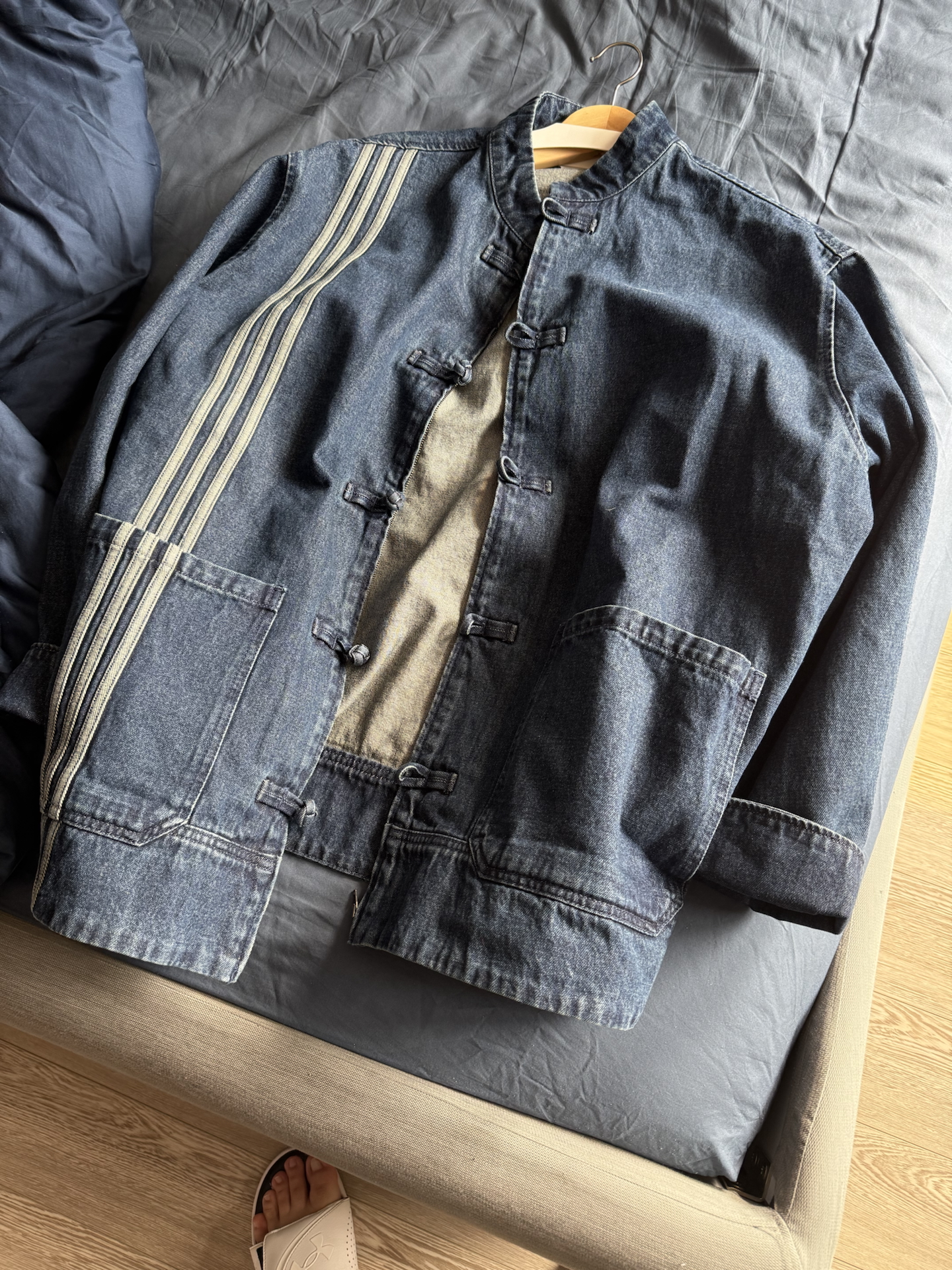 custom review-Adidas Originals CTT Куртка Унисекс Деним Синий