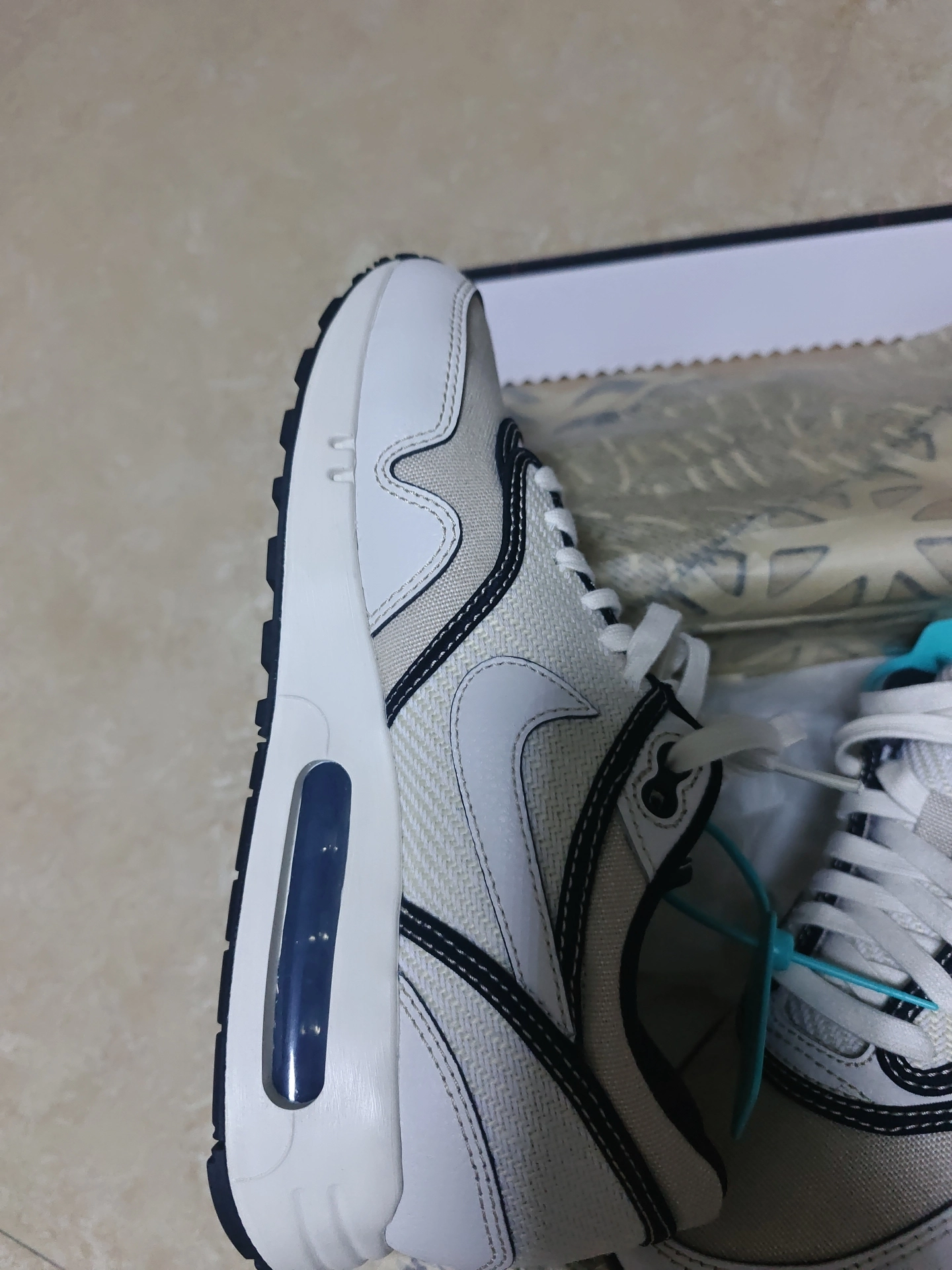 custom review-Nike Air Max 1 86 Low Топ Casual Унисекс Белый Черный