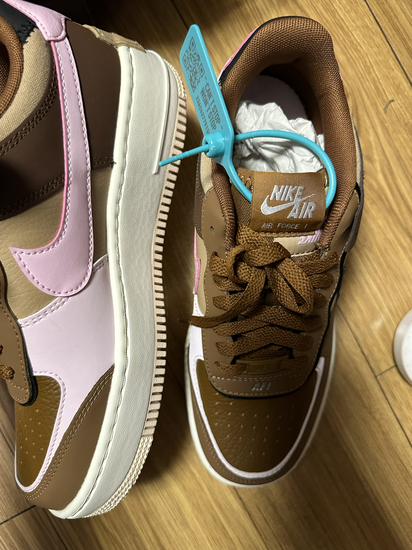 custom review-Nike Air Force 1 Shadow Slip-on Устойчивые к истиранию Низкие Скейтбординг Кроссовки Женские Умбра