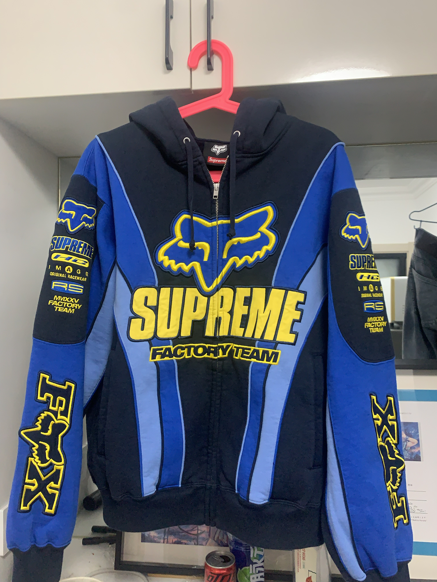 custom review-Supreme x Fox Racing FW25 WEEK9 ZIP UP Худи Унисекс