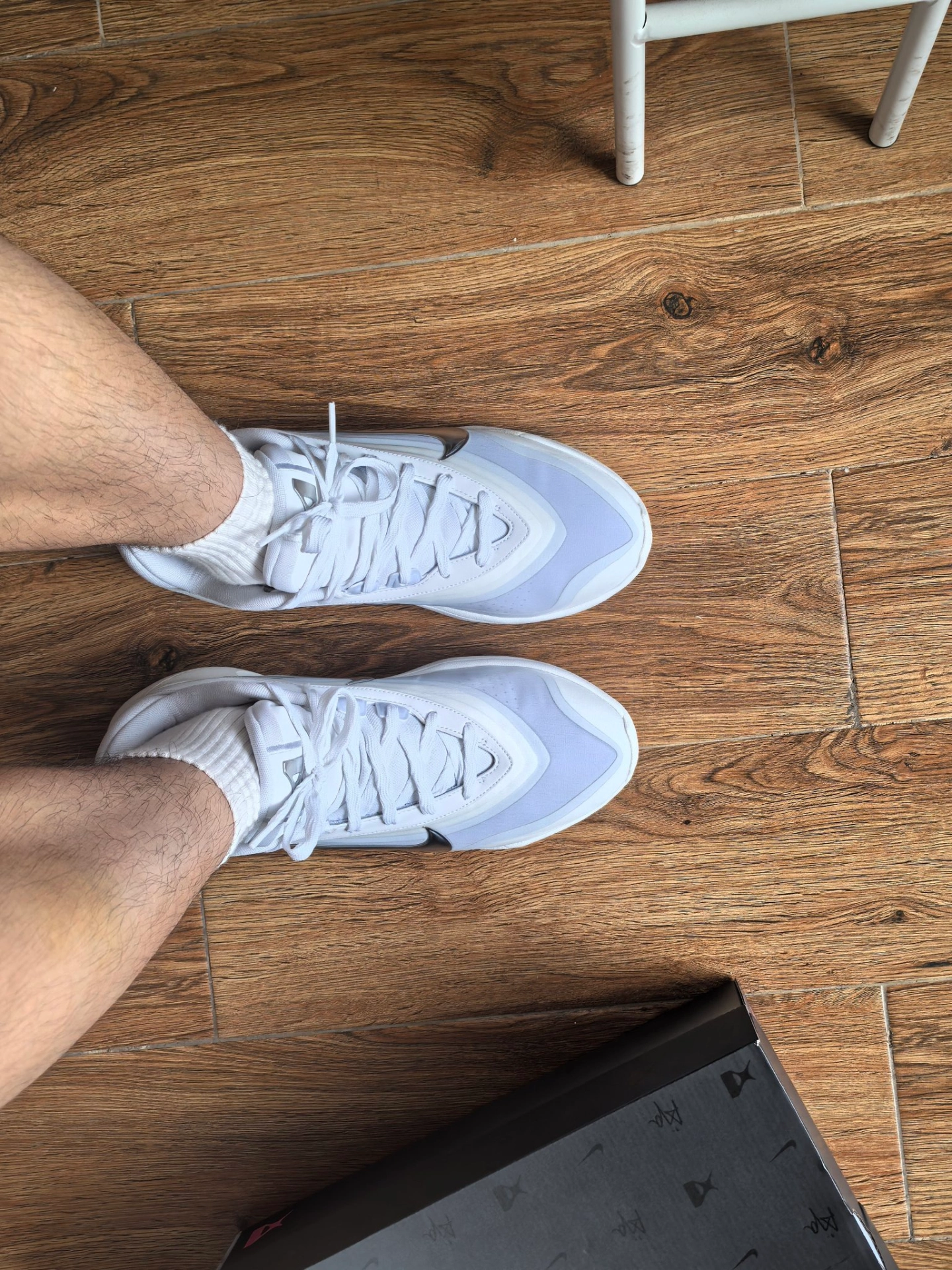 custom review-Nike A'One Амортизация Дышащие Низкие Баскетбольные Кроссовки Унисекс Белые Синие