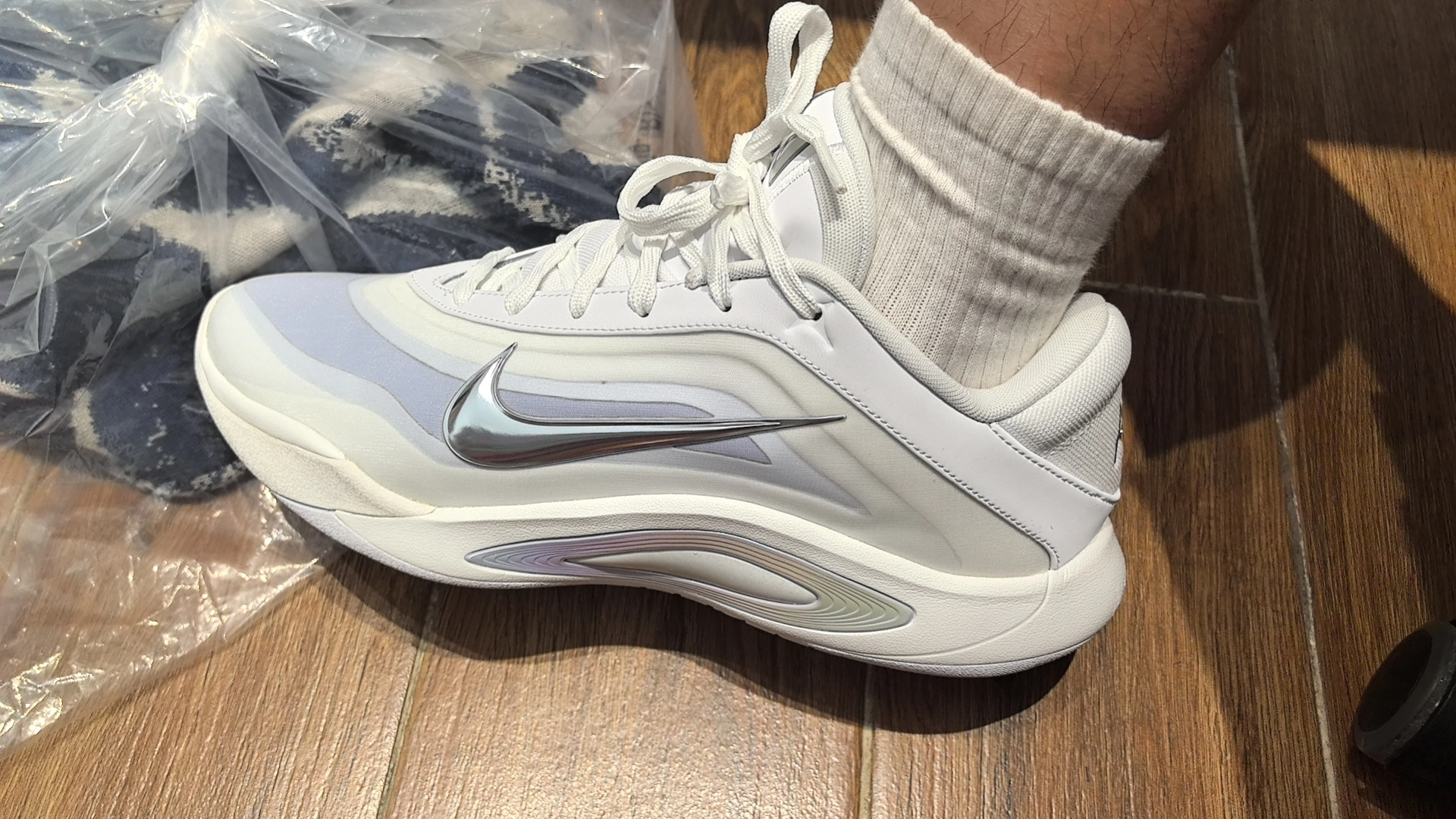 custom review-Nike A'One Амортизация Дышащие Низкие Баскетбольные Кроссовки Унисекс Белые Синие