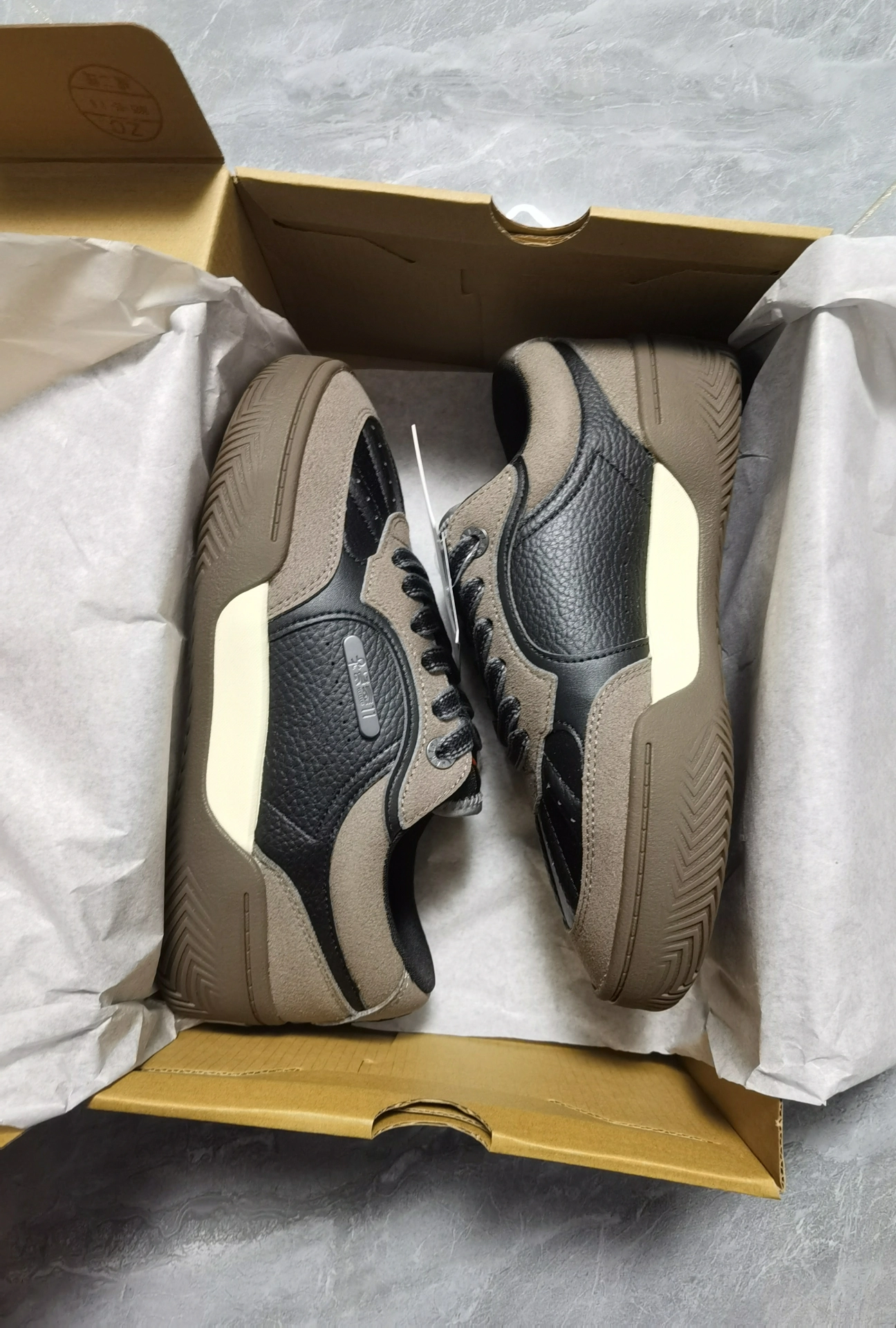 custom review-Anta KAI Hélà TRIBE Противоскользящие Износостойкие Низкие Кроссовки для скейтбординга Мужские Черные Серые