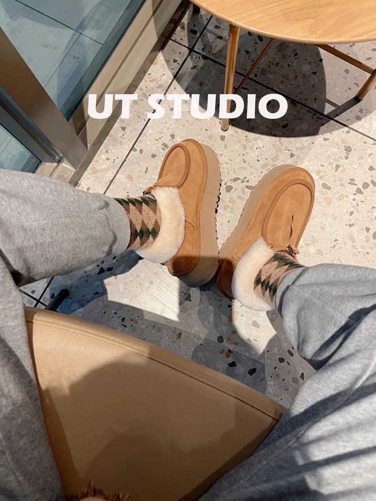 custom review-UGG Funkette Boot Теплоизоляционный Устойчивый к истиранию Противоскользящий Бутыки (Длина Стопа) Сноубутсы