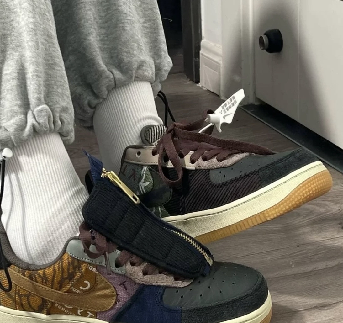 custom review-Nike X Travis Scott Air Force 1 Cactus Jack TS Пэчворк Низкие Кроссовки для скейтбординга Унисекс Желтые