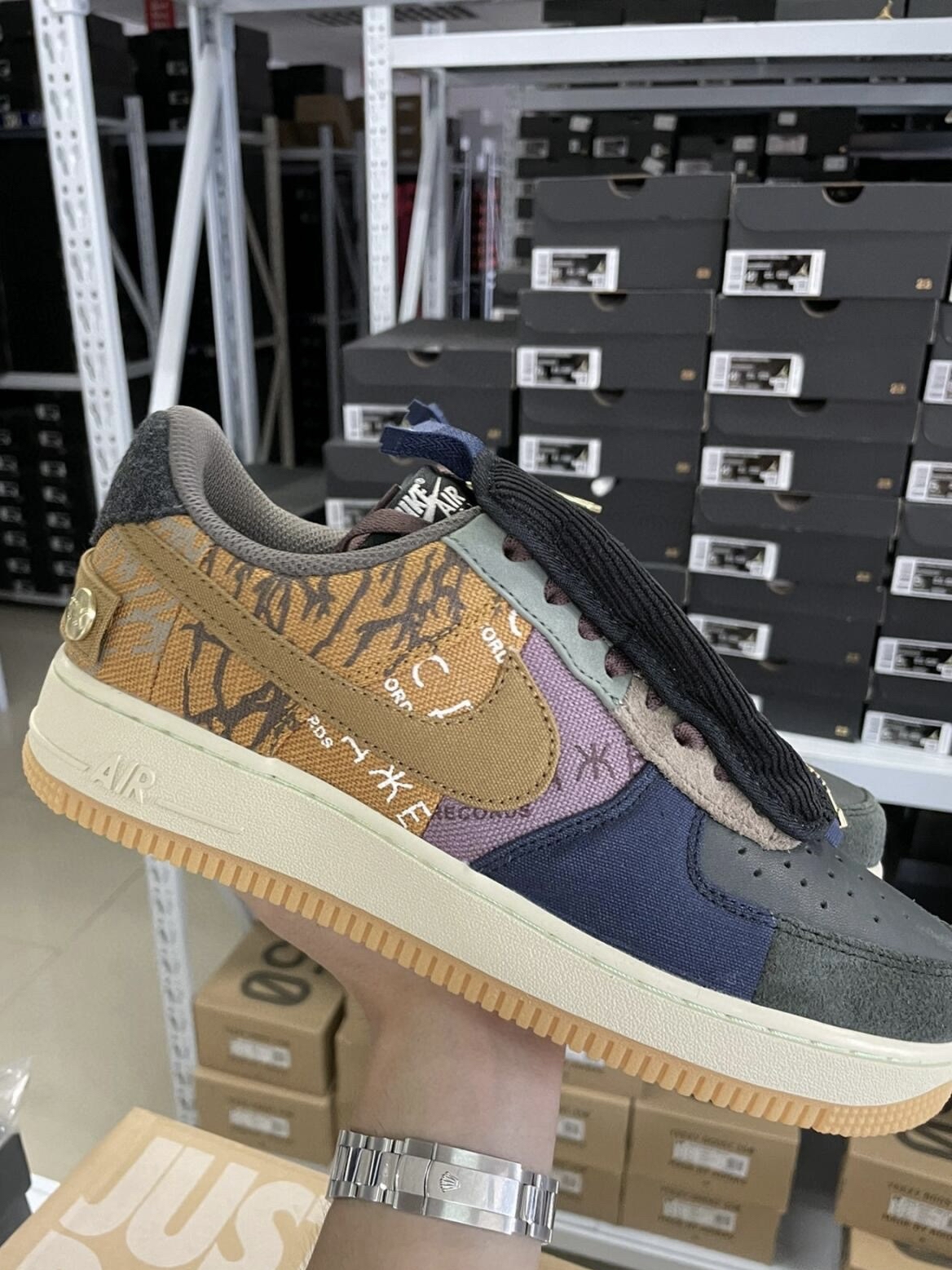 custom review-Nike X Travis Scott Air Force 1 Cactus Jack TS Пэчворк Низкие Кроссовки для скейтбординга Унисекс Желтые