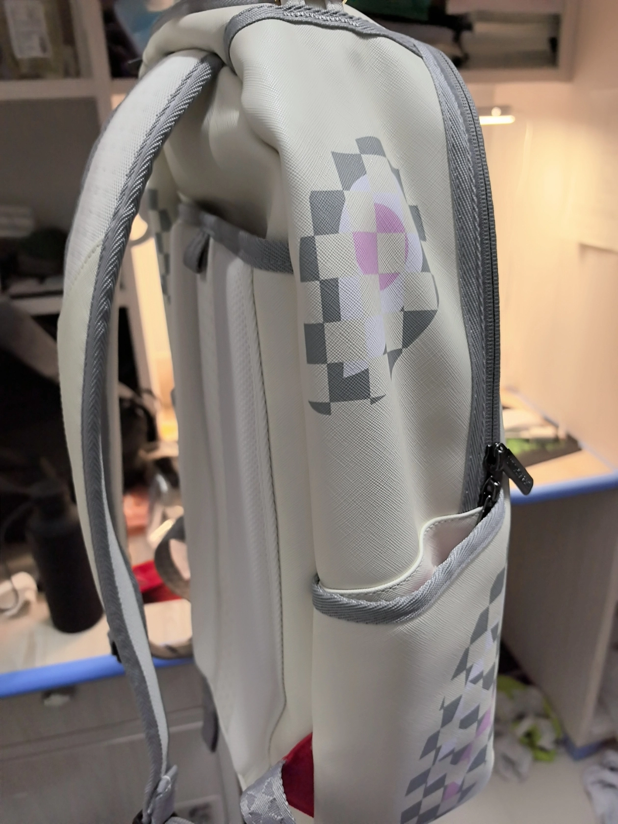 custom review-SPRAYGROUND Рюкзак из ПВХ (поливинилхлорида) большой унисекс натуральный белый