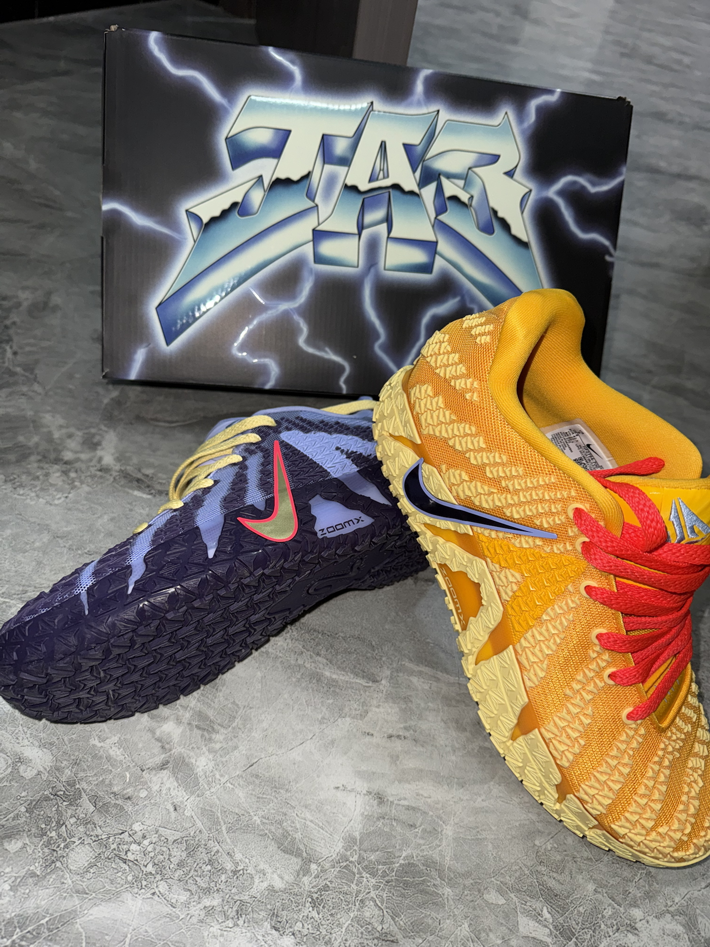 custom review-Nike Ja Morant 3 Дышащие Поддерживающие и Легкие Баскетбольные Кроссовки Унисекс Синий Желтый