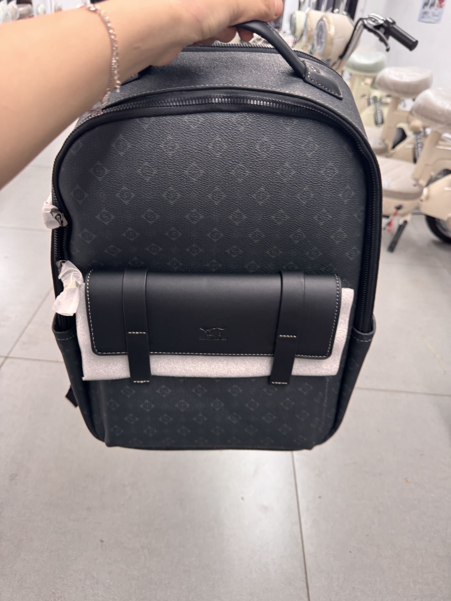 custom review-SEPTWOLVES Синтетическая кожа Рюкзак QPL Унисекс Черный