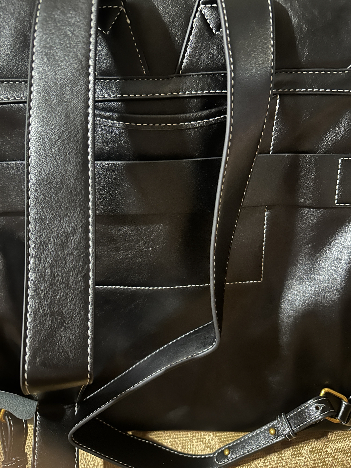 custom review-Old Man's Head Полиуретан Рюкзак Ноутбук Сумка Рюкзак Женские Коричневый