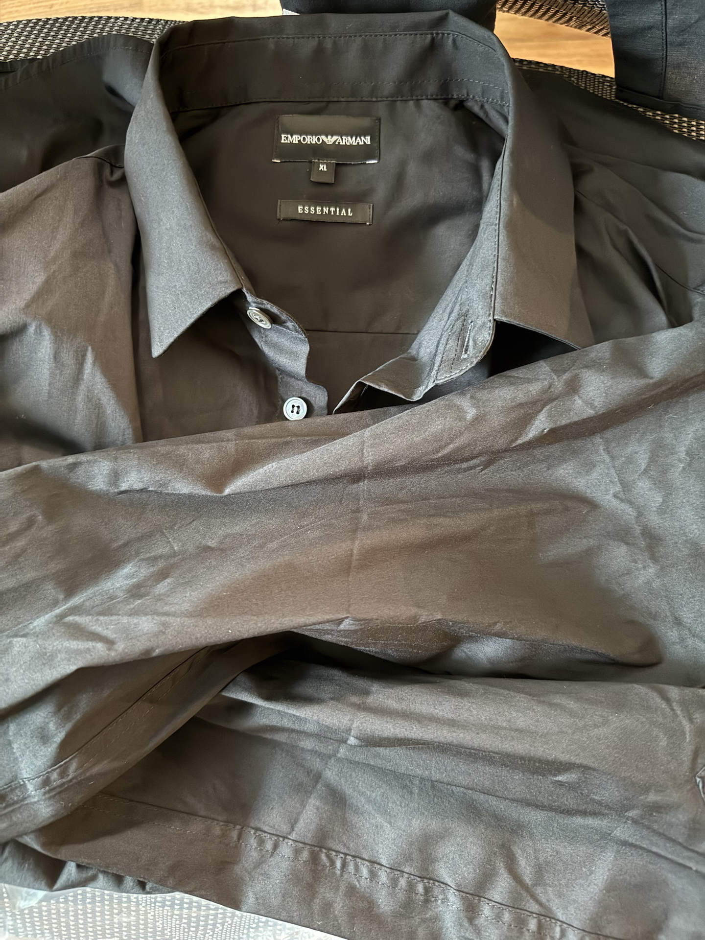 custom review-EMPORIO ARMANI Рубашка Мужская Черная