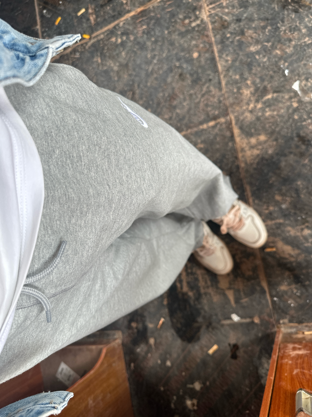 custom review-Nike Sportswear Вязаные тренировочные штаны мужские серые