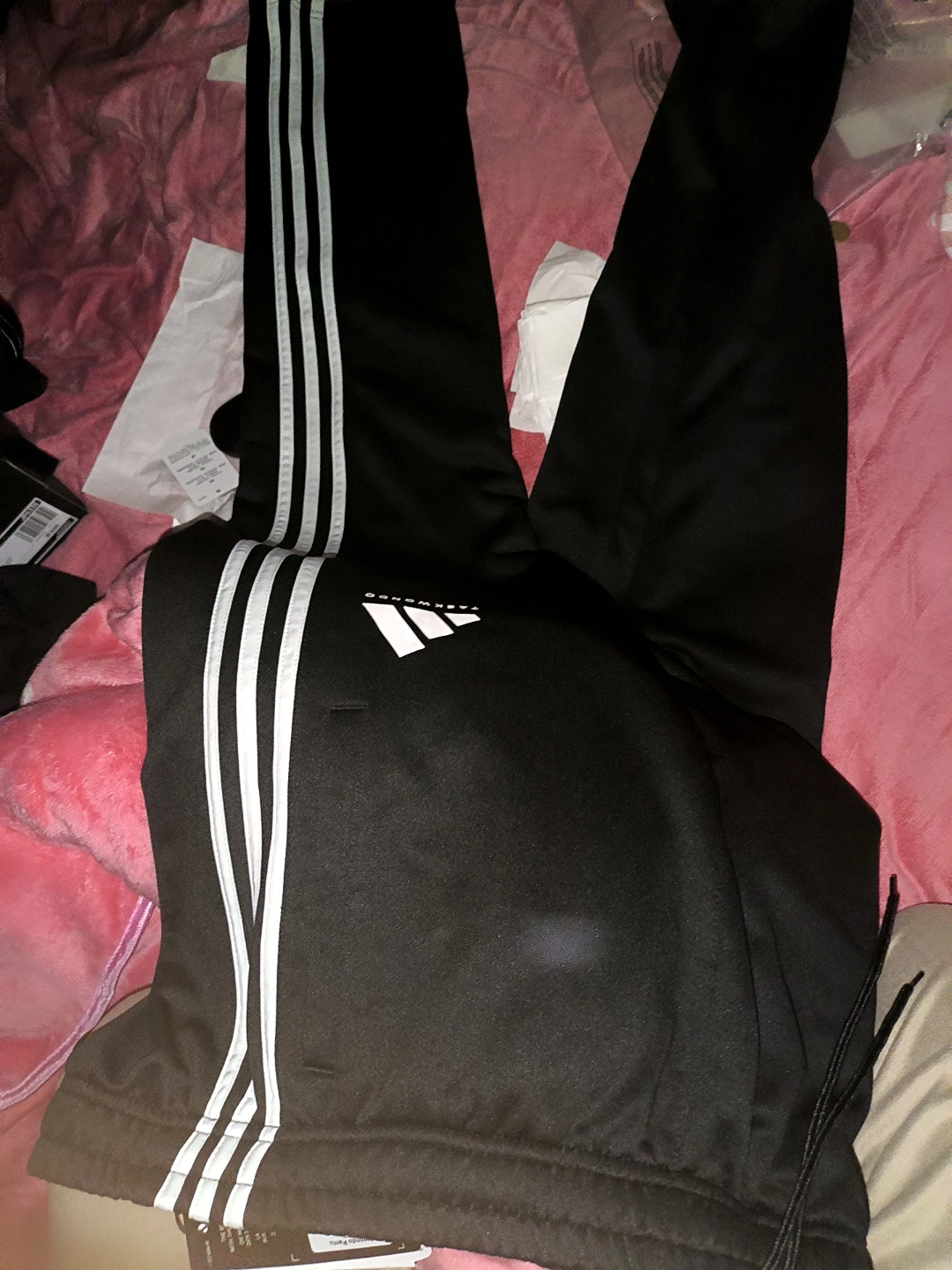 custom review-Adidas Taekwondo Вязаные Тренировочные Штаны Унисекс Черные