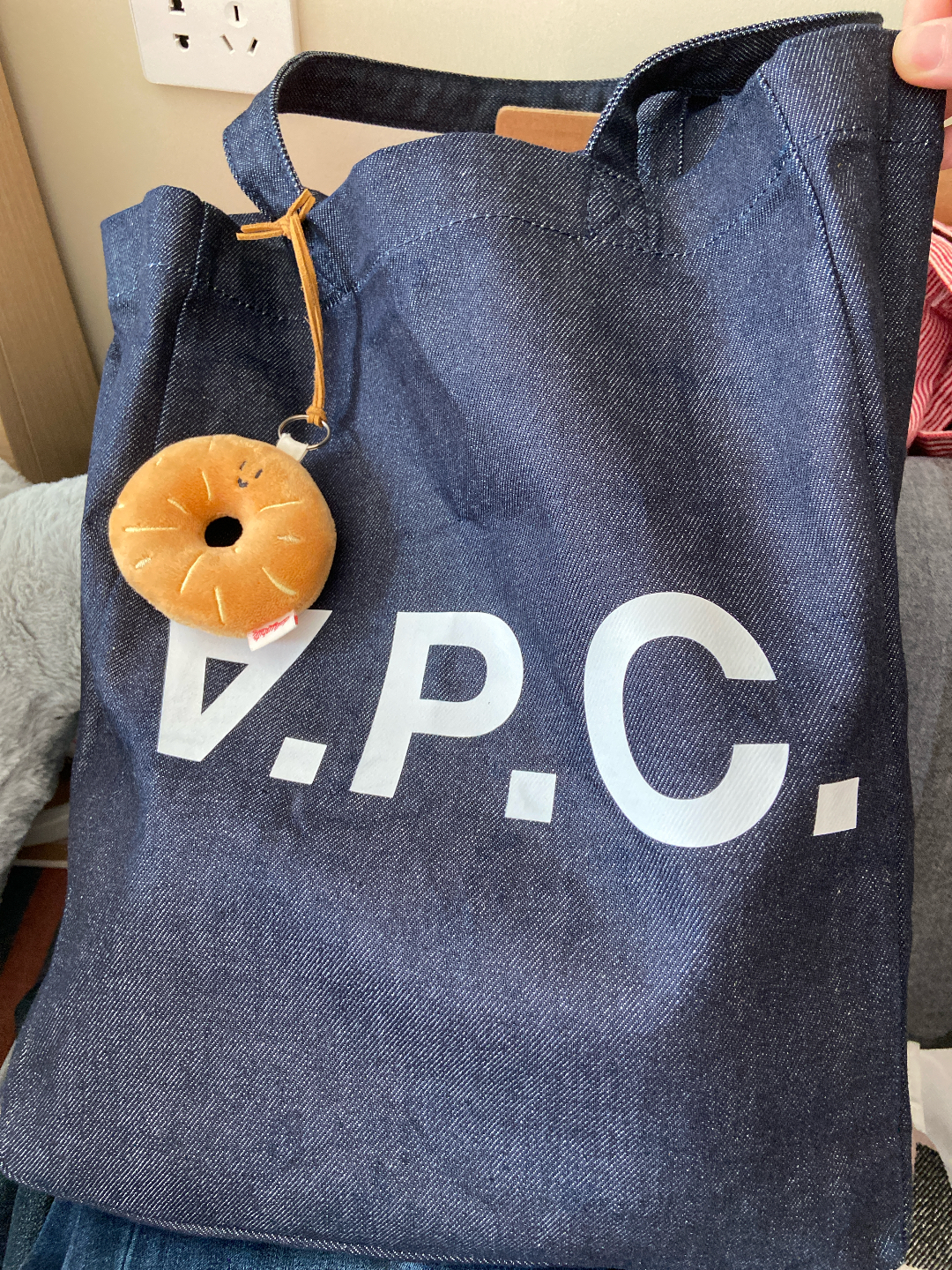 custom review-A.P.C Сумка с принтом буквы хлопок tote сумка для покупок сумка через плечо женская темно-синий