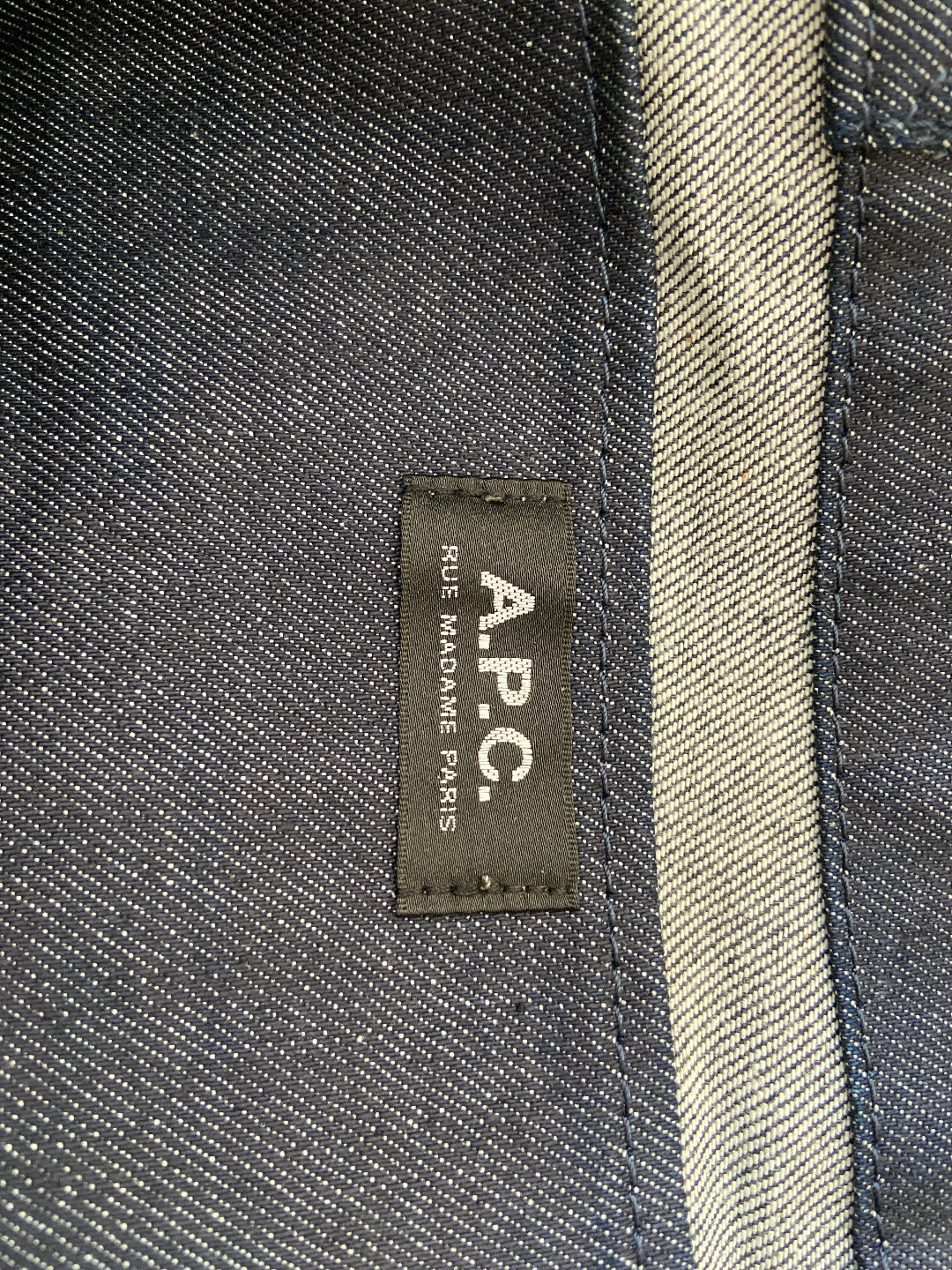 custom review-A.P.C Сумка с принтом буквы хлопок tote сумка для покупок сумка через плечо женская темно-синий