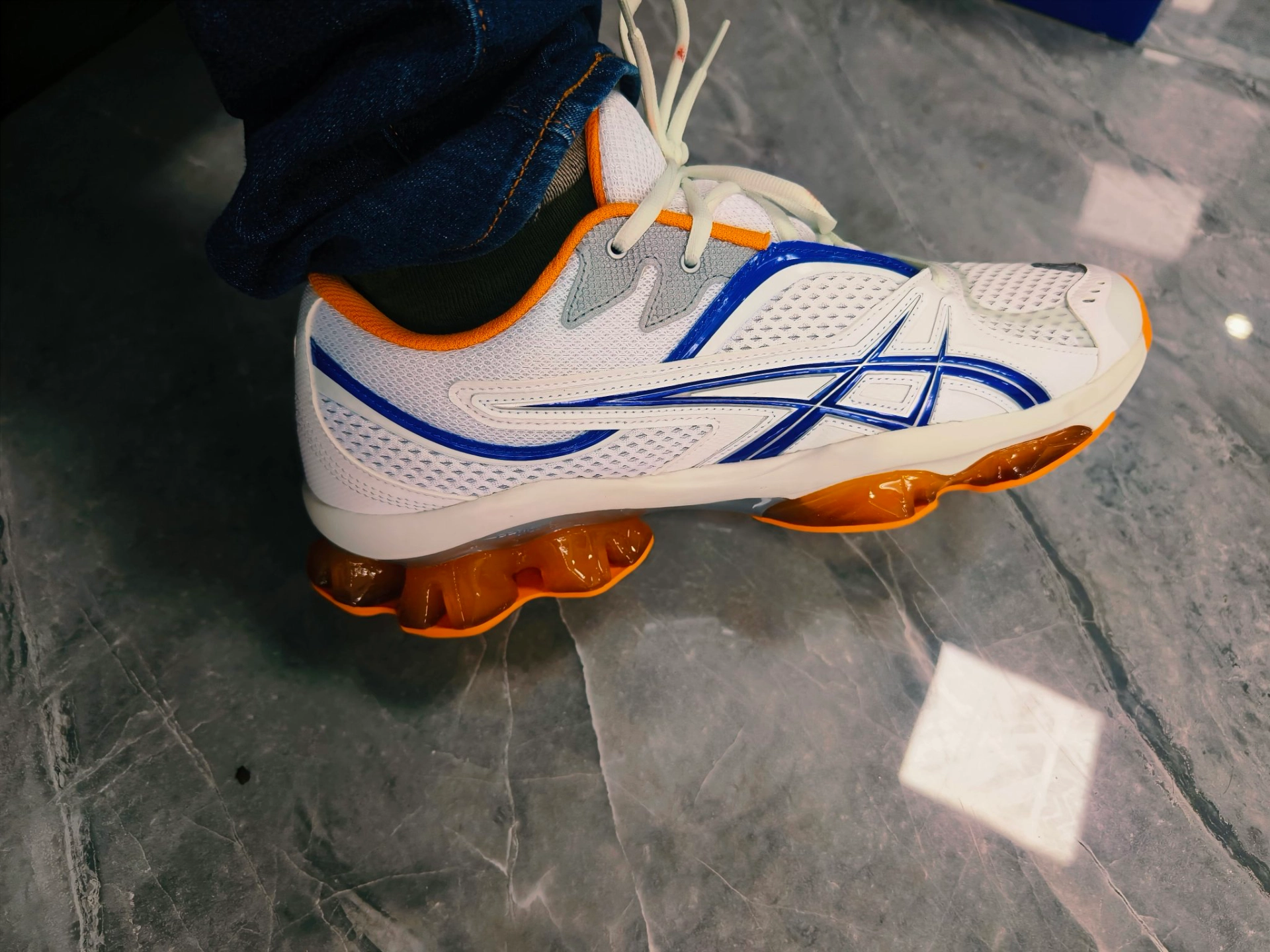 custom review-Kiko Kostadinov x Asics Гель Quantum Zientzia Сетка Низкий Топ Повседневная Обувь Мужская Белый Синий