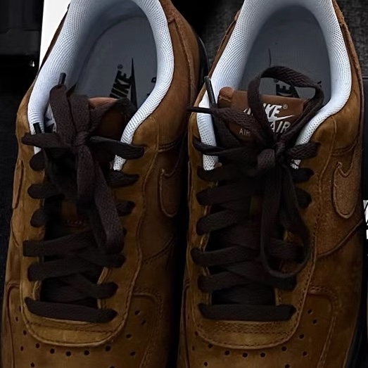 custom review-Nike Air FORCE 1 Slip-on Устойчивый к истиранию Низкий Топ Скейтбординг Кроссовки Унисекс Коричневый