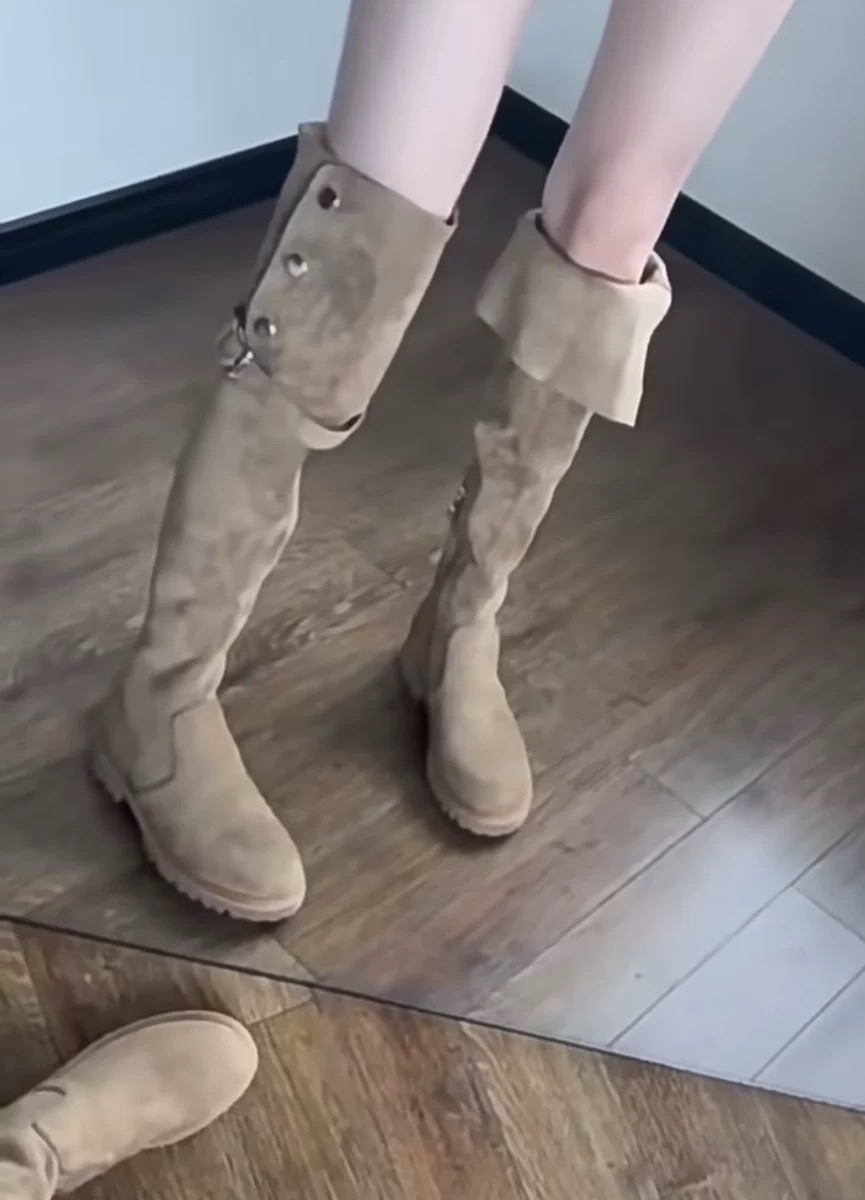 custom review-DAPHNE Колено Высокие сапоги Высокий каблук Женские