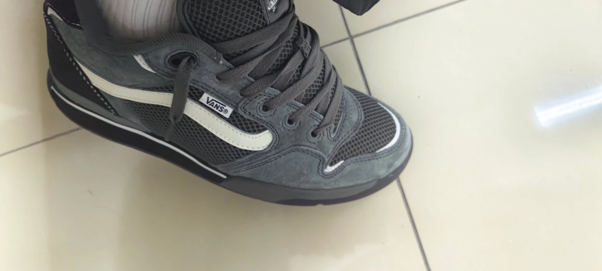 custom review-VANS Rowley Устойчивые к истиранию Низкие Кроссовки для скейтбординга Унисекс Темно-серый