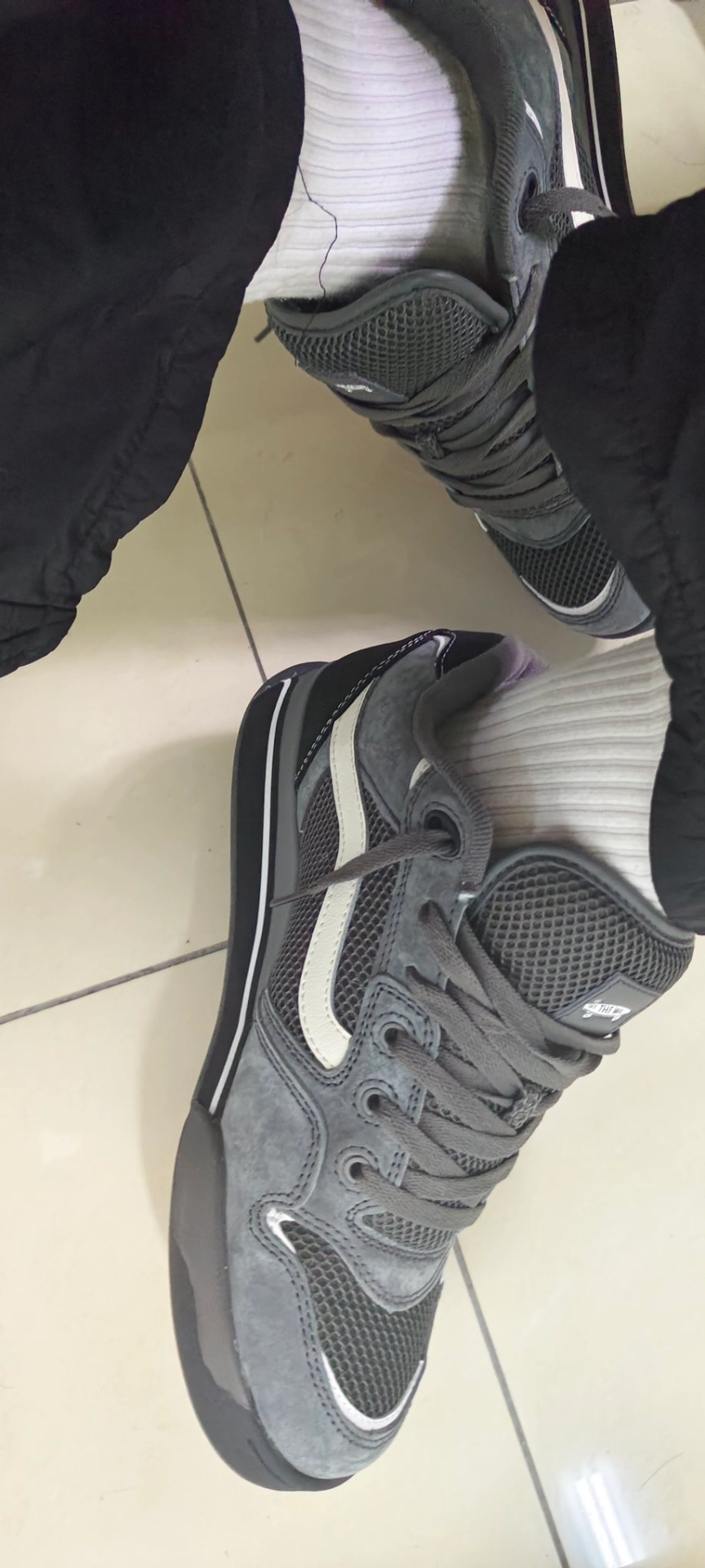 custom review-VANS Rowley Устойчивые к истиранию Низкие Кроссовки для скейтбординга Унисекс Темно-серый