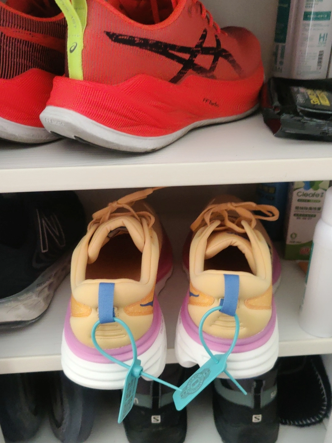 custom review-HOKA ONE ONE Bondi 8 Low Топ Беговые кроссовки Женские Оранжевый Розовый