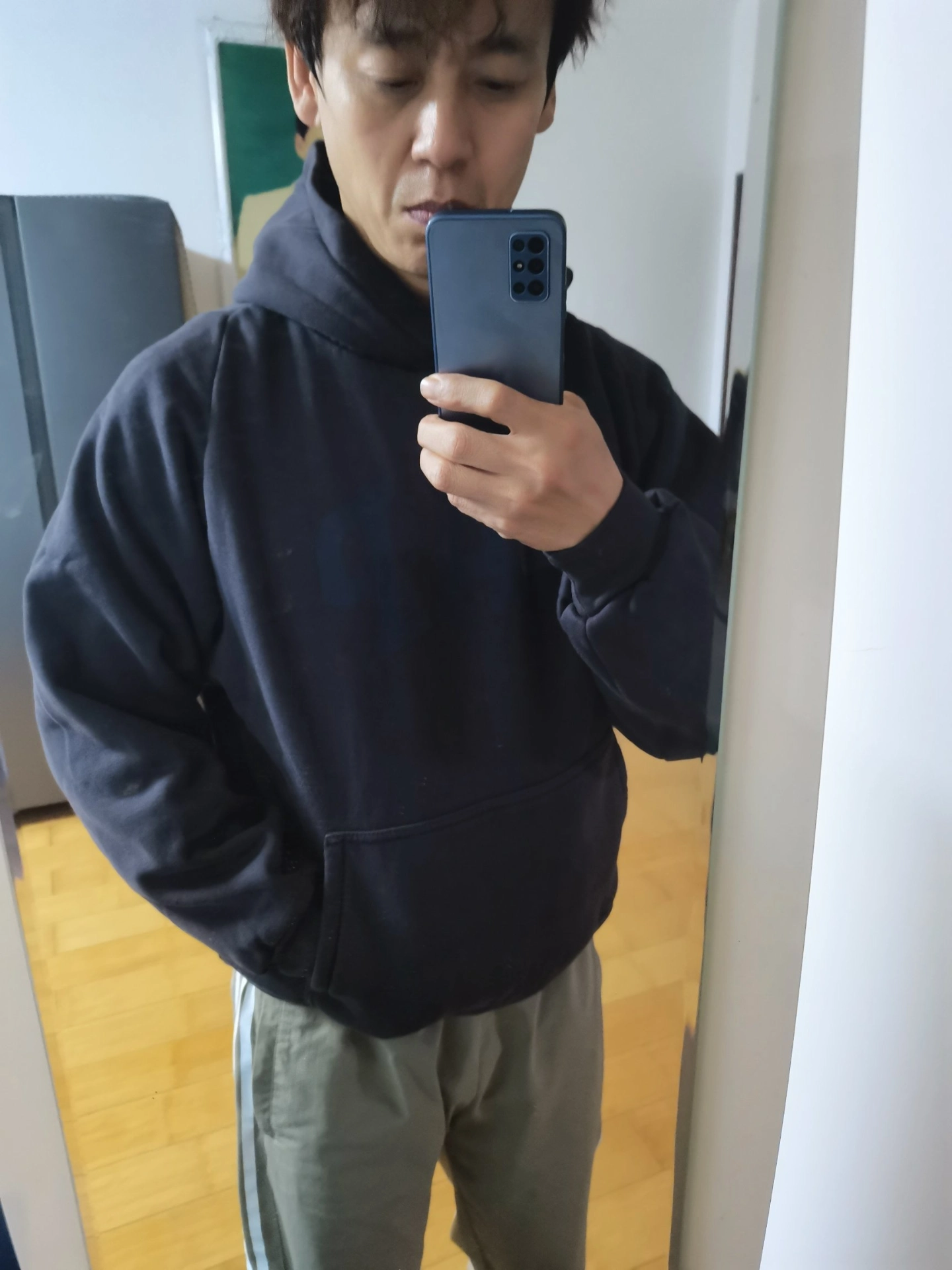 custom review-YEEZY x Gap X Balenciaga Dove Shrunken Hoodie Sweatshirt Осенний Унисекс Черный