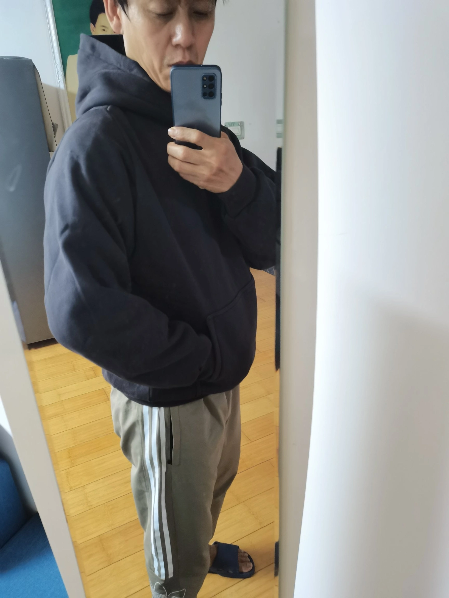 custom review-YEEZY x Gap X Balenciaga Dove Shrunken Hoodie Sweatshirt Осенний Унисекс Черный