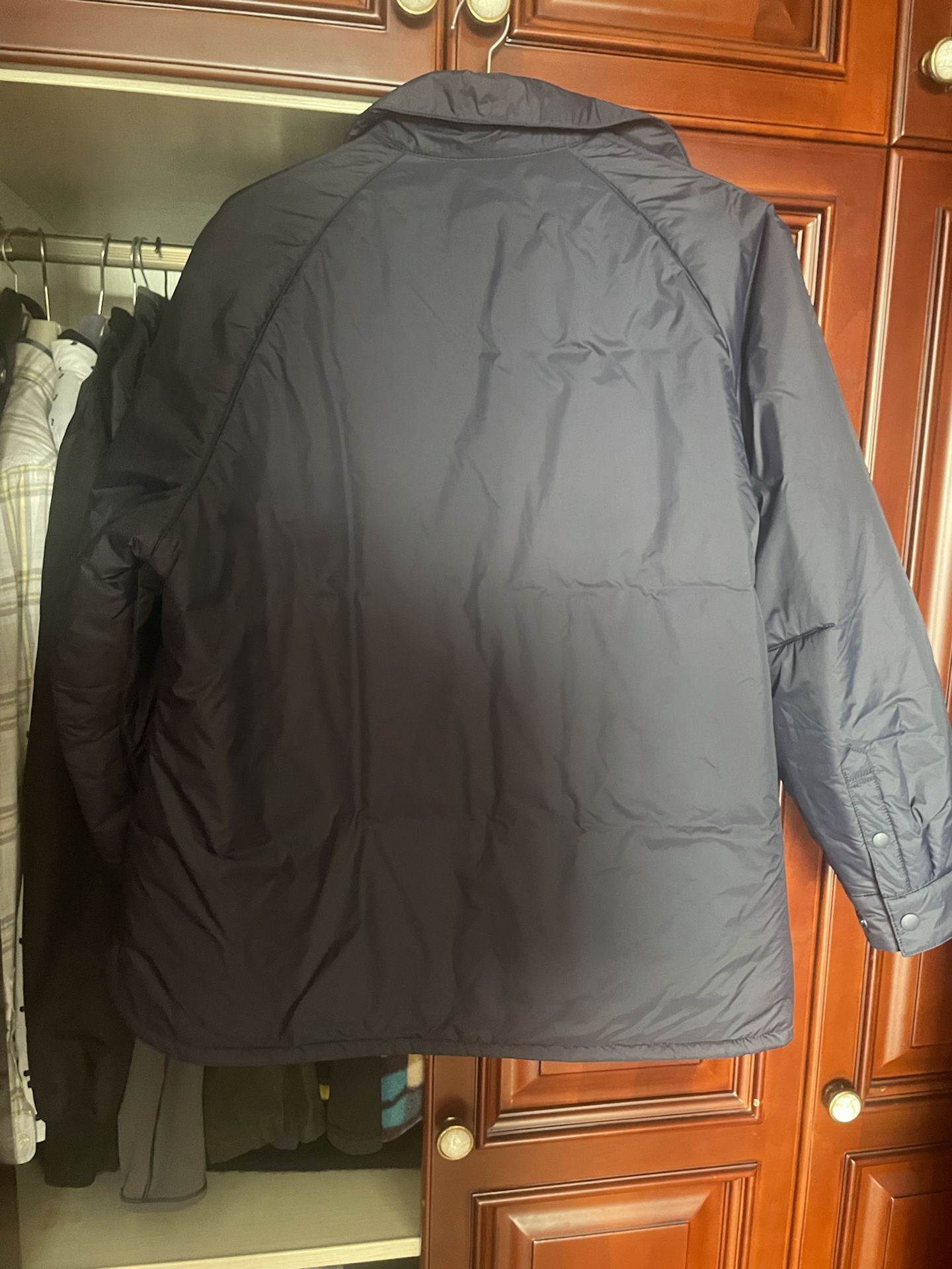 custom review-UNIQLO Anya Hindmarch Co Бренд Индиго Унисекс Куртки