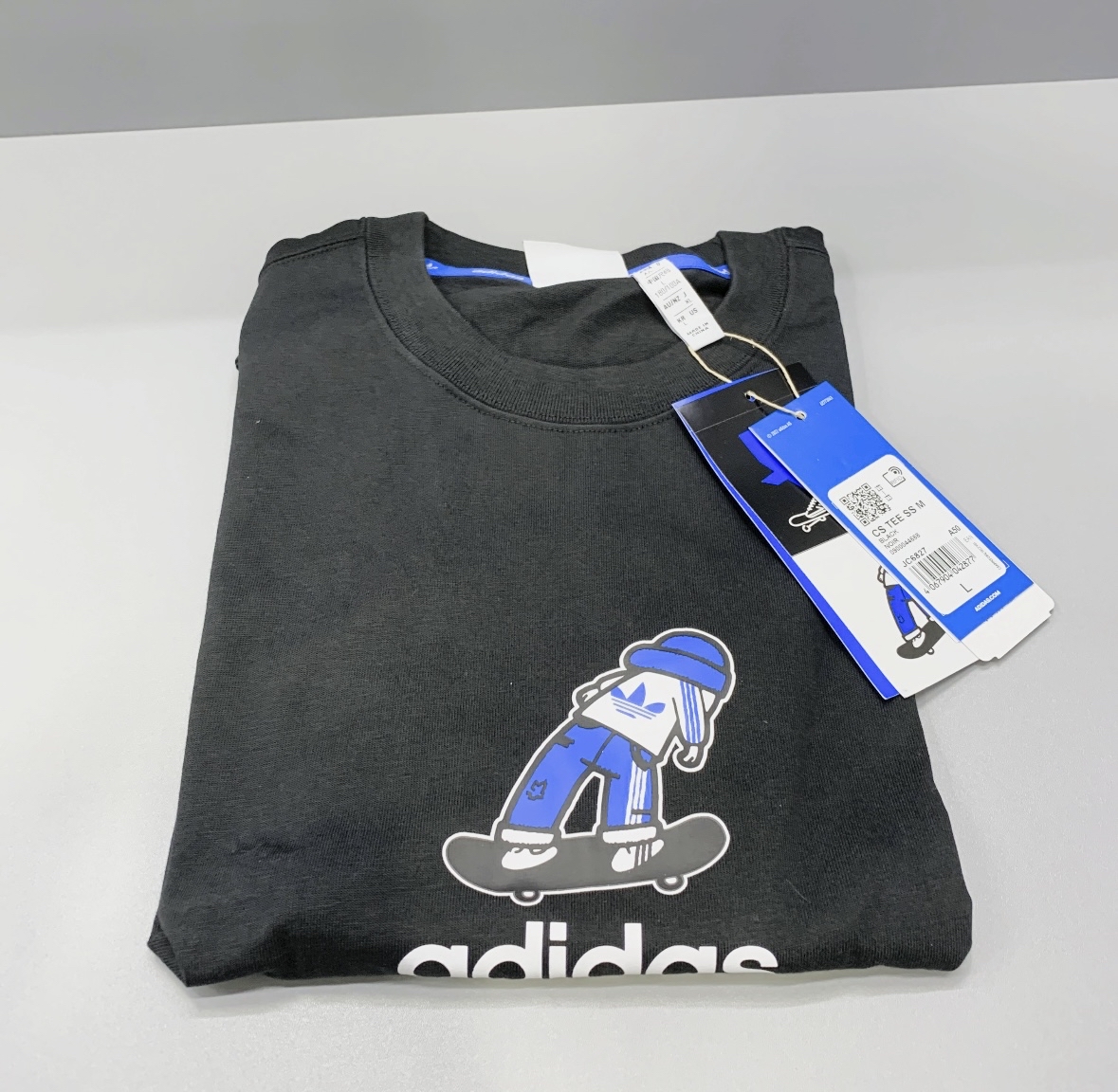 custom review-Adidas Originals CITY SKATEshort рукав FW24 T-рубашка мужская черная