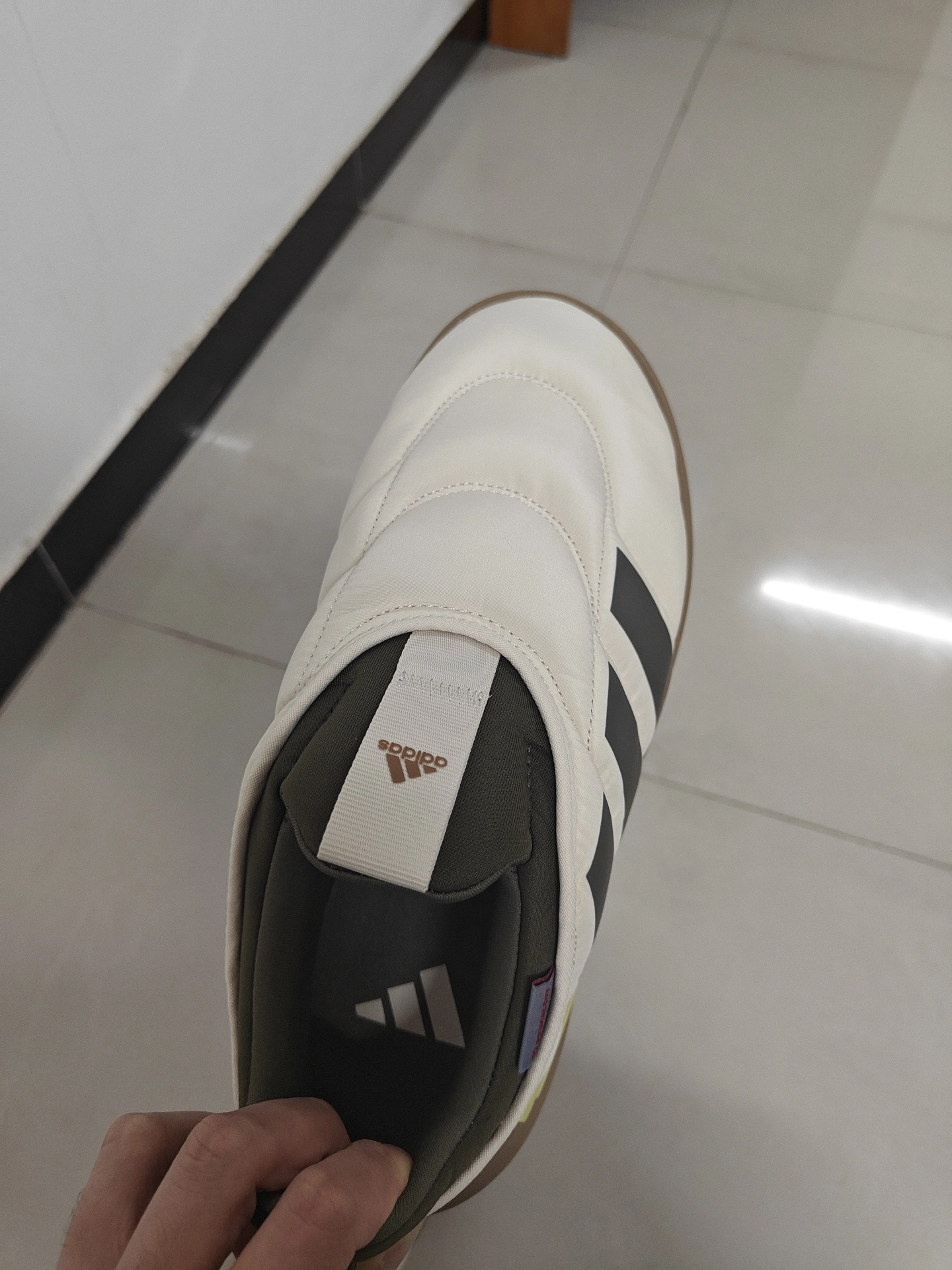 custom review-Adidas Adipuff Slip Resistant Abrasion Resistant Низкий Топ Повседневная Обувь Унисекс Белый Зеленый Коричневый