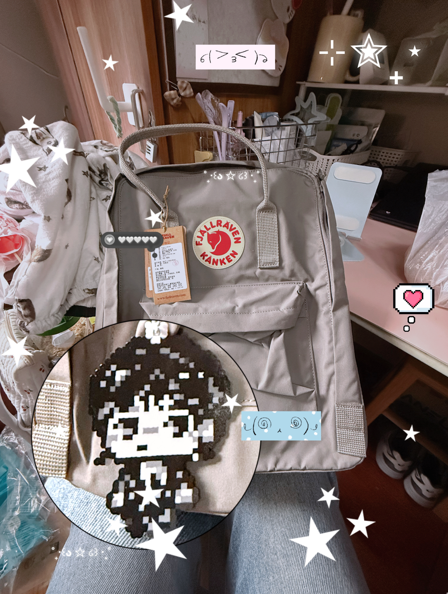 custom review-Fjallraven Kanken 16L Рюкзаки Полиамид Пыльно-Серый Унисекс
