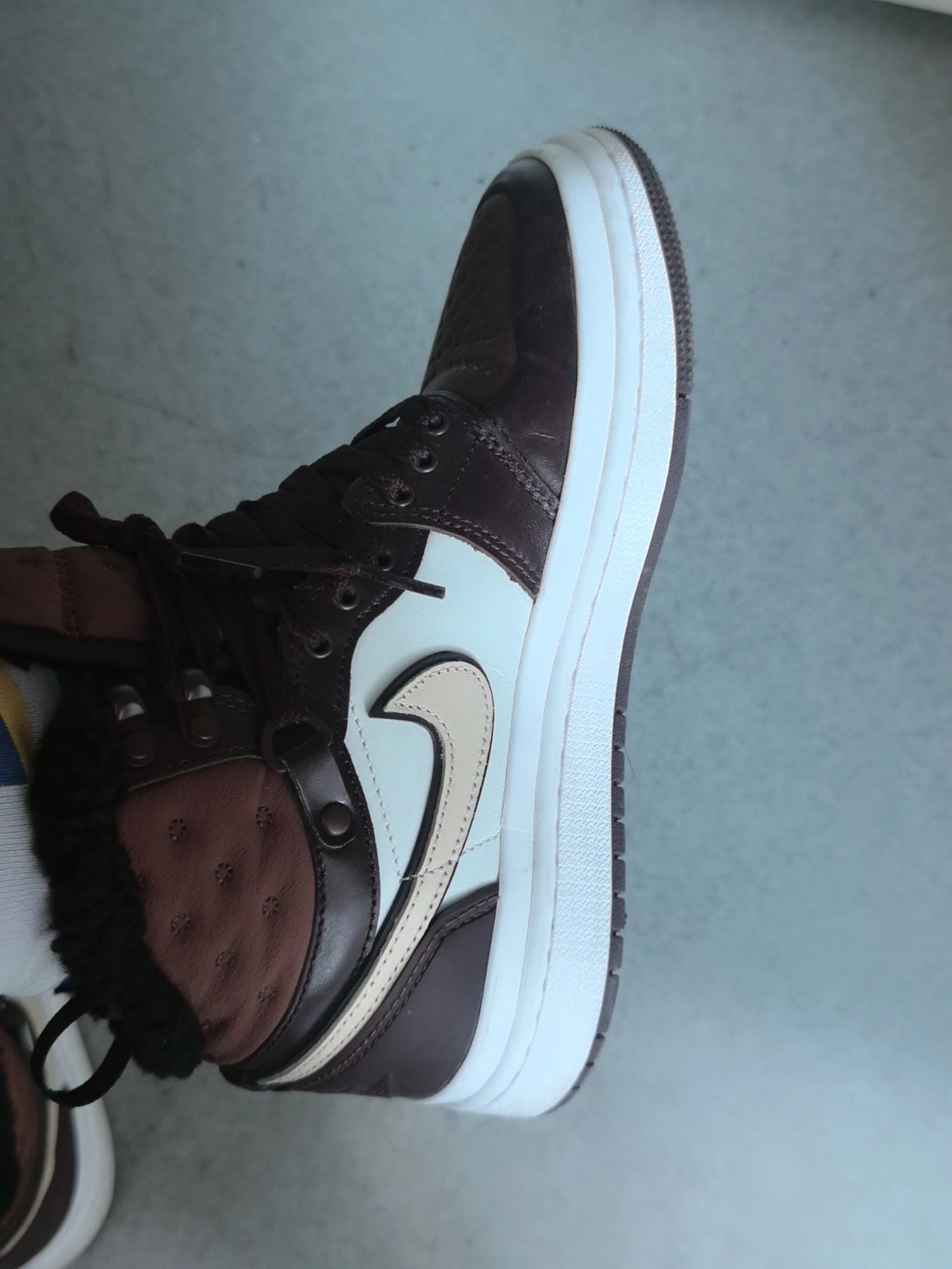 custom review-Jordan Air Jordan 1 Acclimate High Топ Винтажные баскетбольные кроссовки Женские Кофе