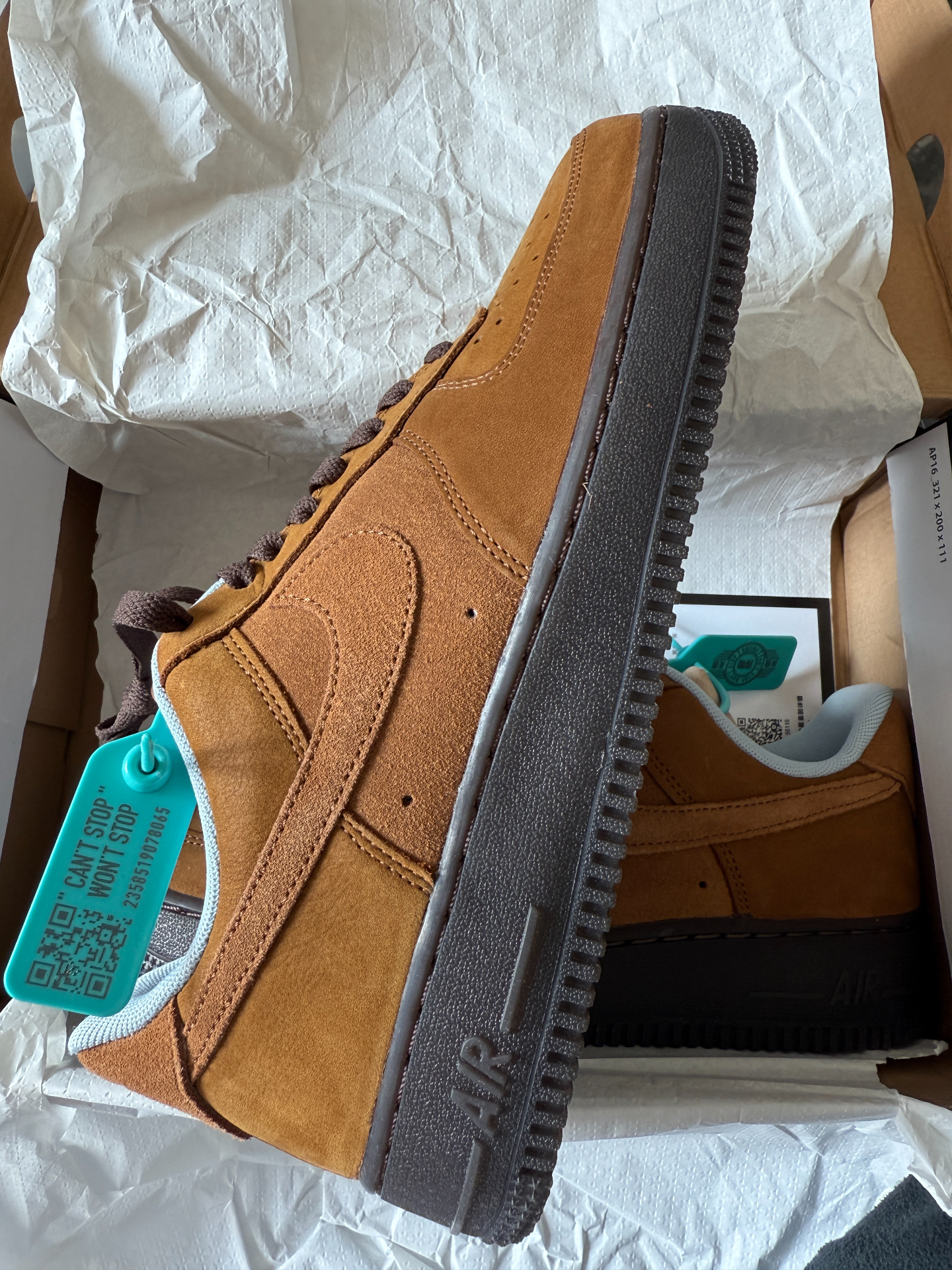 custom review-Nike Air FORCE 1 Slip-on Устойчивый к истиранию Низкий Топ Скейтбординг Кроссовки Унисекс Коричневый