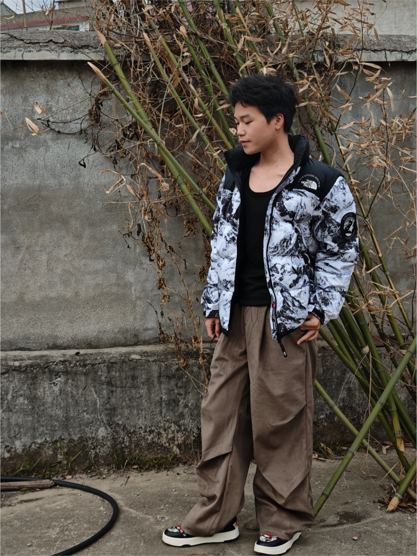 custom review-THE NORTH FACE Lhotse Пуховик Зимний Унисекс Снежная Гора Белый