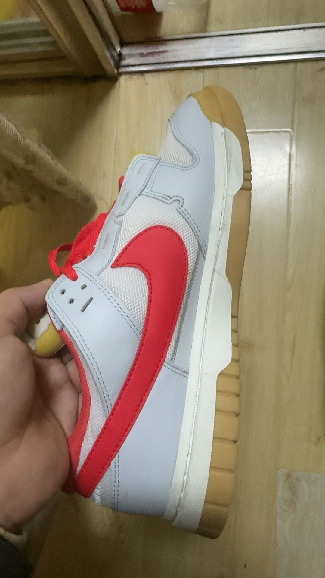 custom review-Nike Air Dunk Jumbo Low Скейтборд Кроссовки Мужские Белый Красный