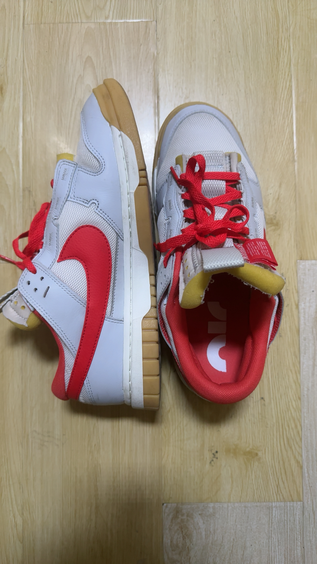custom review-Nike Air Dunk Jumbo Low Скейтборд Кроссовки Мужские Белый Красный