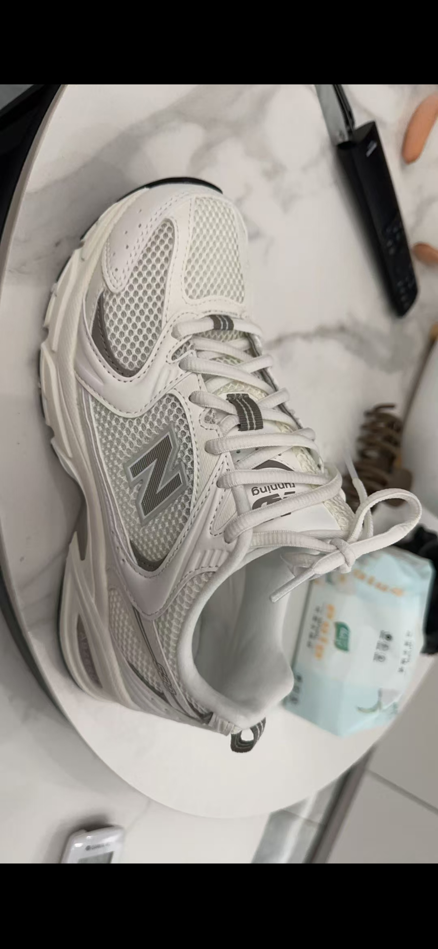 custom review-New Balance NB 530 Устойчивый к истиранию Низкий Топ Повседневная Городская Коммутерская Беговая Обувь Унисекс Белый Серый