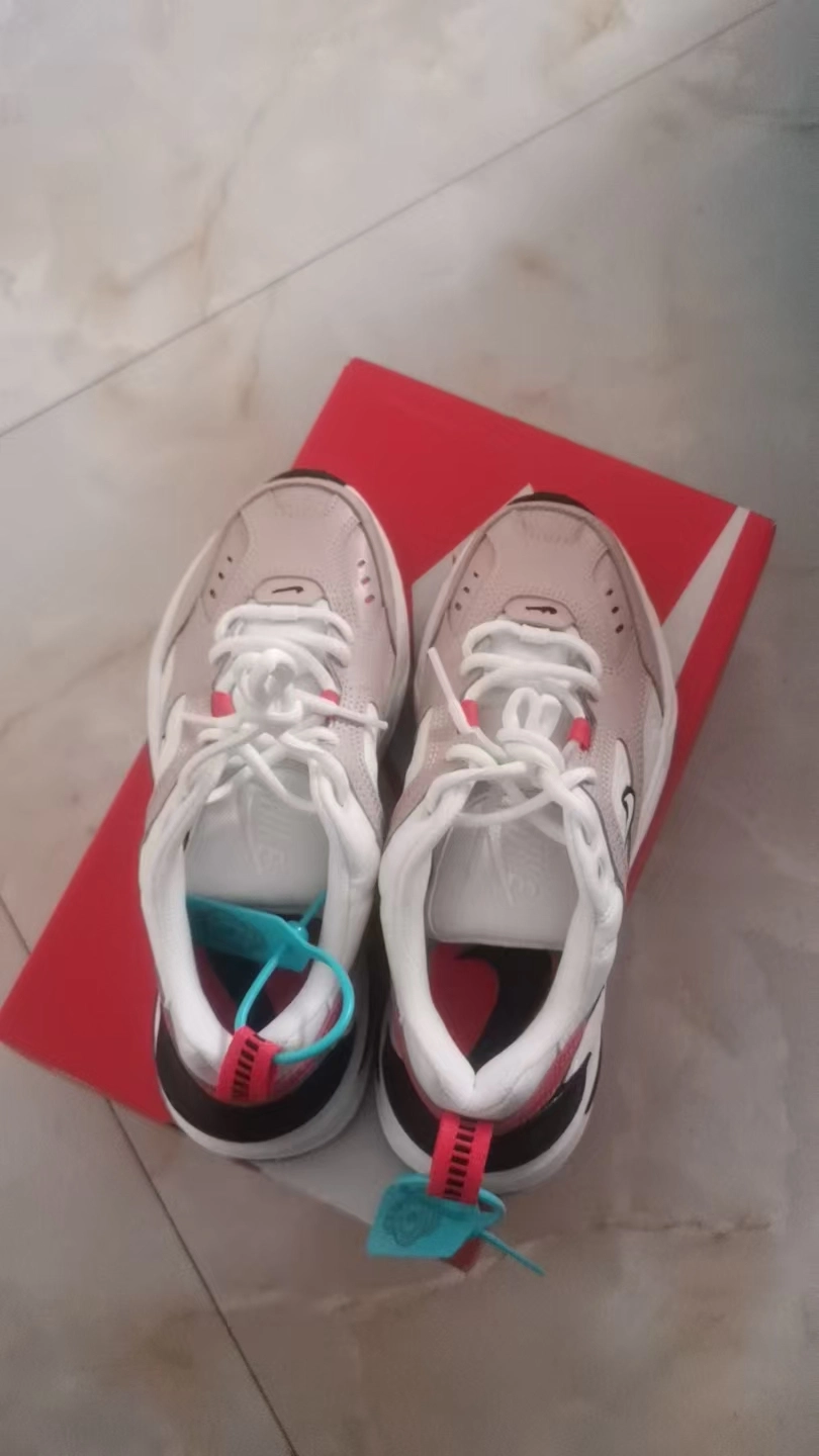 custom review-Nike M2K Tekno Low Топ Толстоподошвенные кроссовки Женские Белые Молочно-чайный