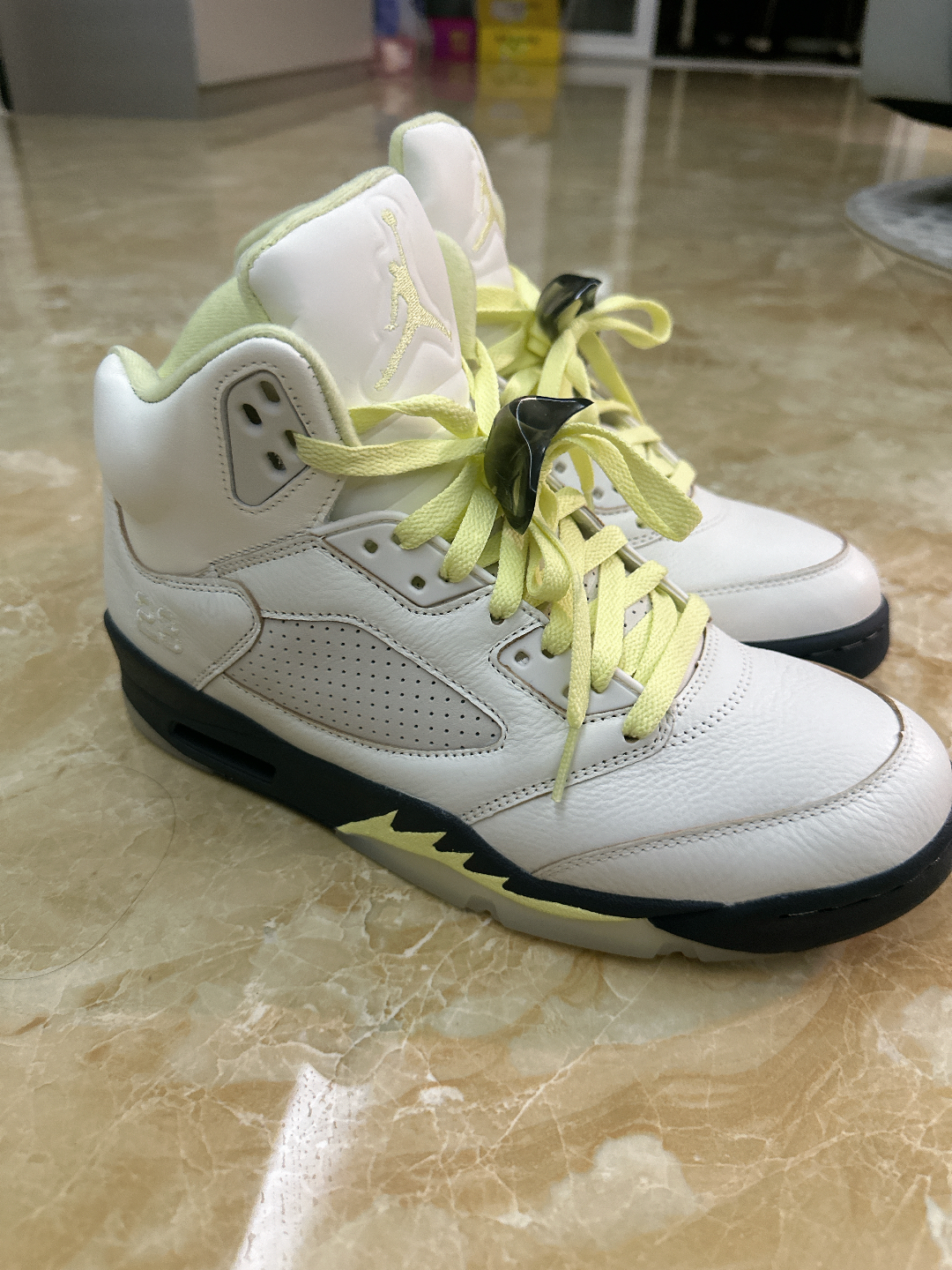 custom review-Jordan Air Джордан 5 Дышащий Высокий Топ Винтажные Баскетбольные Кроссовки Женские Бежевые