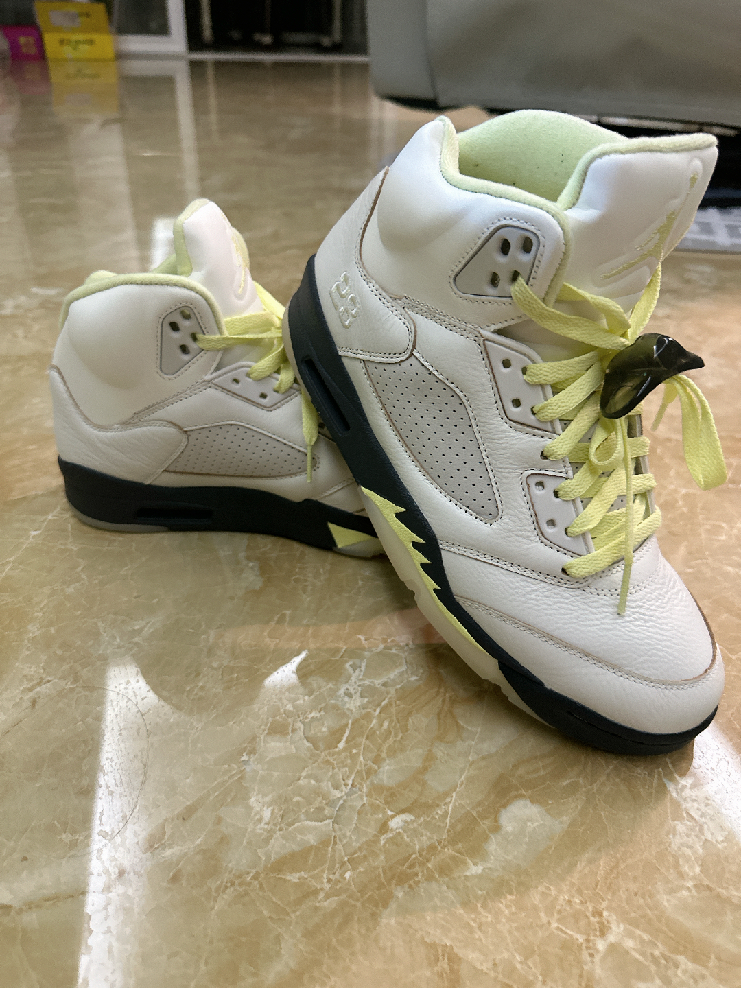 custom review-Jordan Air Джордан 5 Дышащий Высокий Топ Винтажные Баскетбольные Кроссовки Женские Бежевые