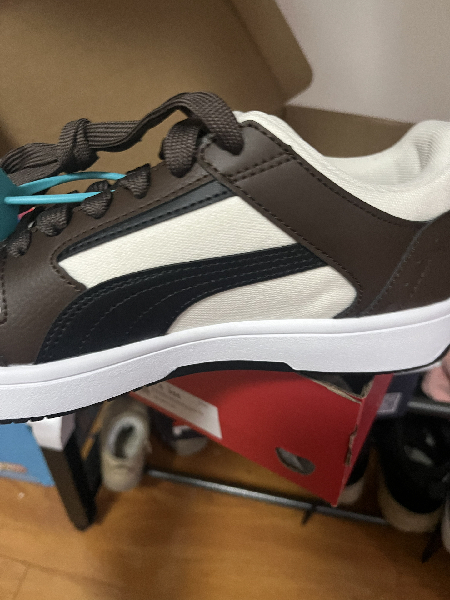 custom review-PUMA Rebound Joy Low CV Износостойкий и Легкий Низкий Топ Скейтборд Кроссовки Унисекс Черный Ярко-коричневый