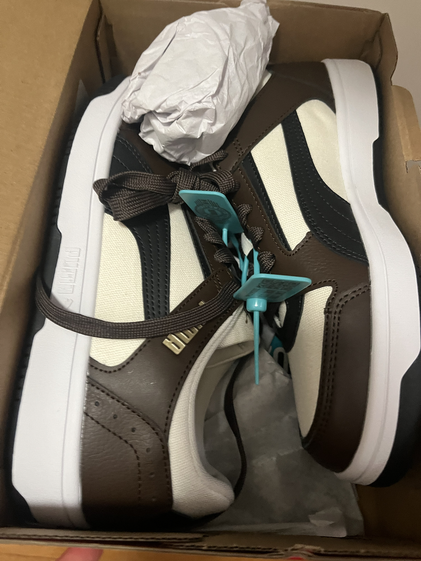 custom review-PUMA Rebound Joy Low CV Износостойкий и Легкий Низкий Топ Скейтборд Кроссовки Унисекс Черный Ярко-коричневый