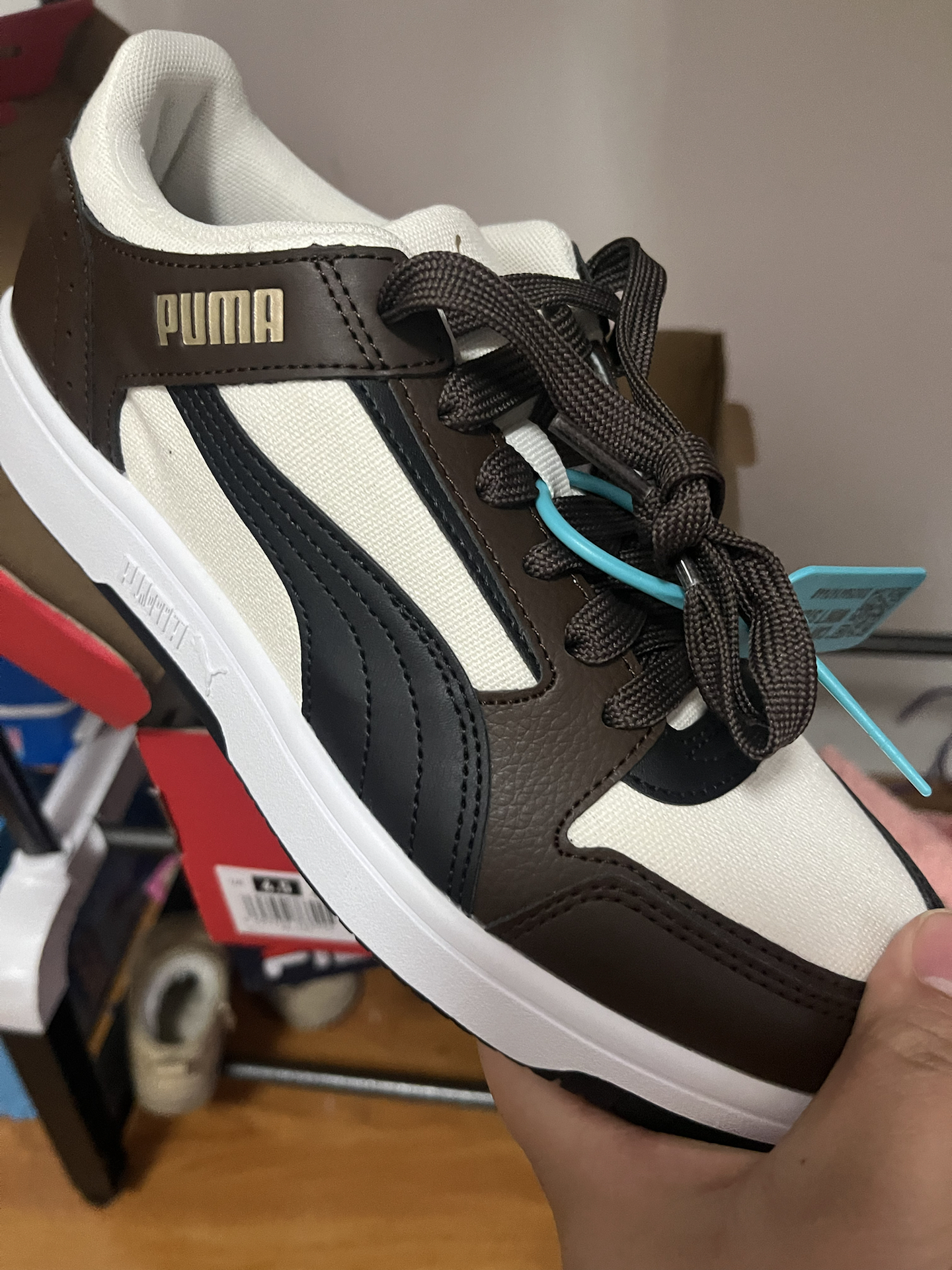 custom review-PUMA Rebound Joy Low CV Износостойкий и Легкий Низкий Топ Скейтборд Кроссовки Унисекс Черный Ярко-коричневый
